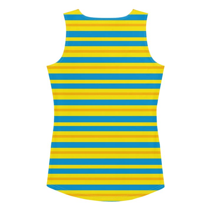 Cobalt Topaz Gold Striped Women's Tank Top product image (2)
