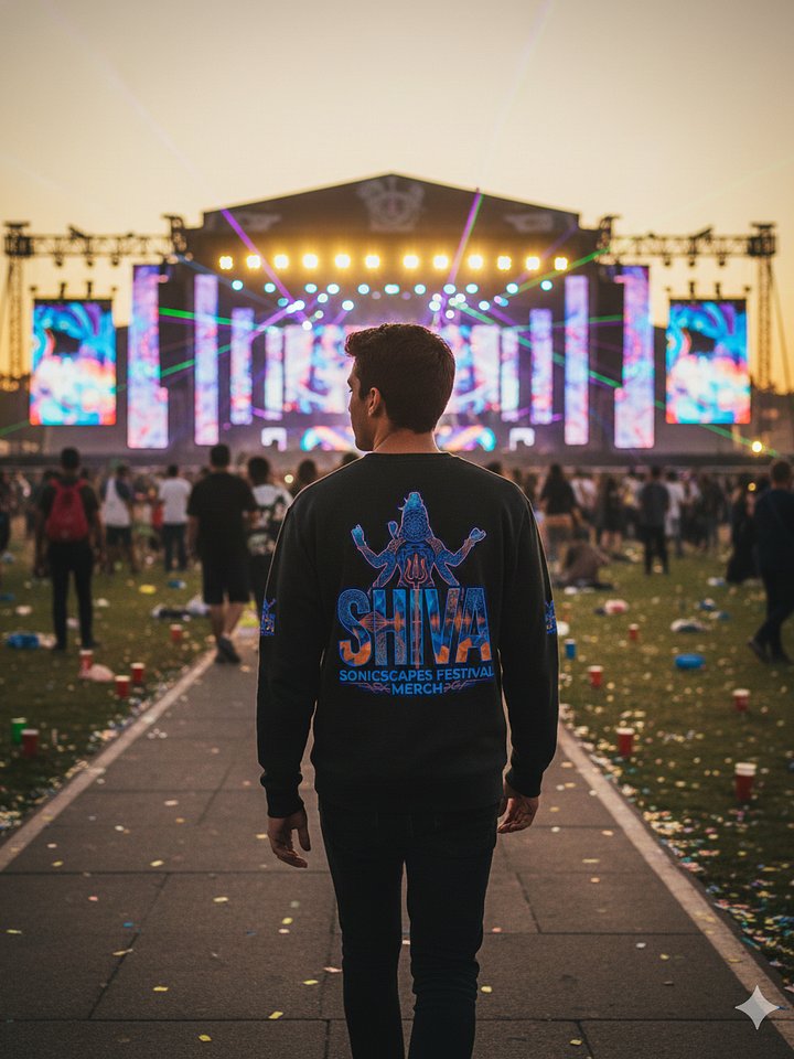 SHIVA SonicScapes Festival Sweatshirt – Sacred Frequency Edition product image (2)