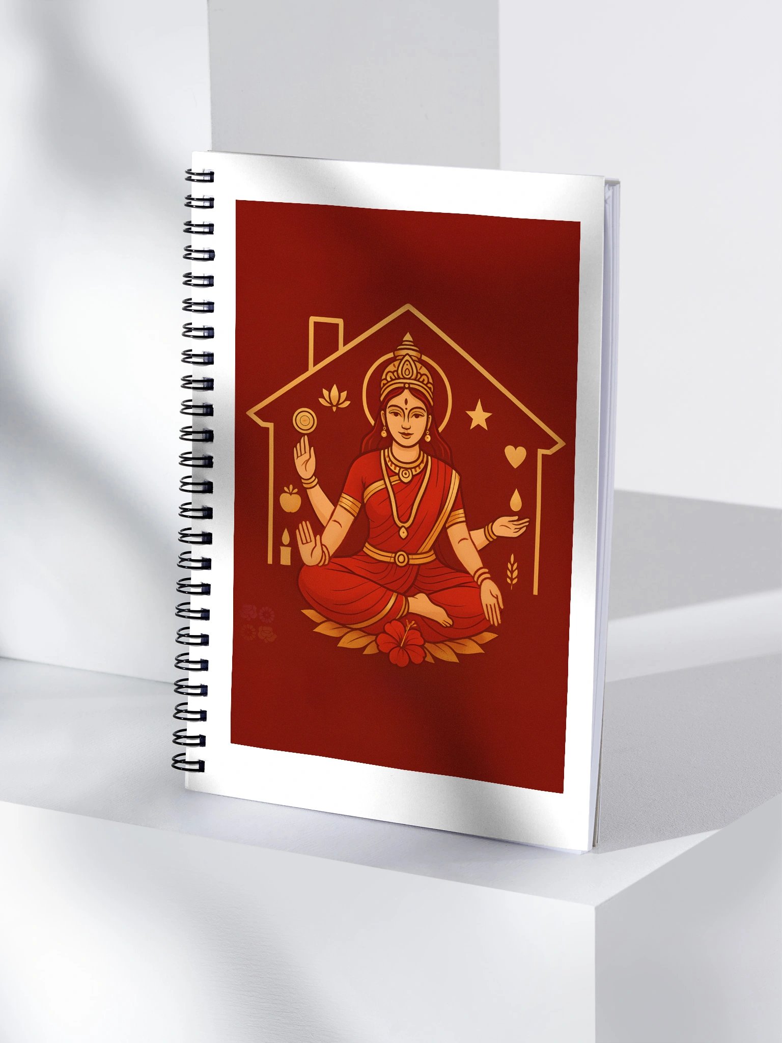 Happy Home with Ashta Lakshmi, Goddess Ritual Spiral Notebook product image (4)