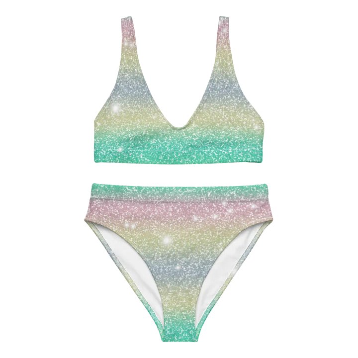 Glitter Unicorn Texture Design High Waisted Bikini (1) product image (2)