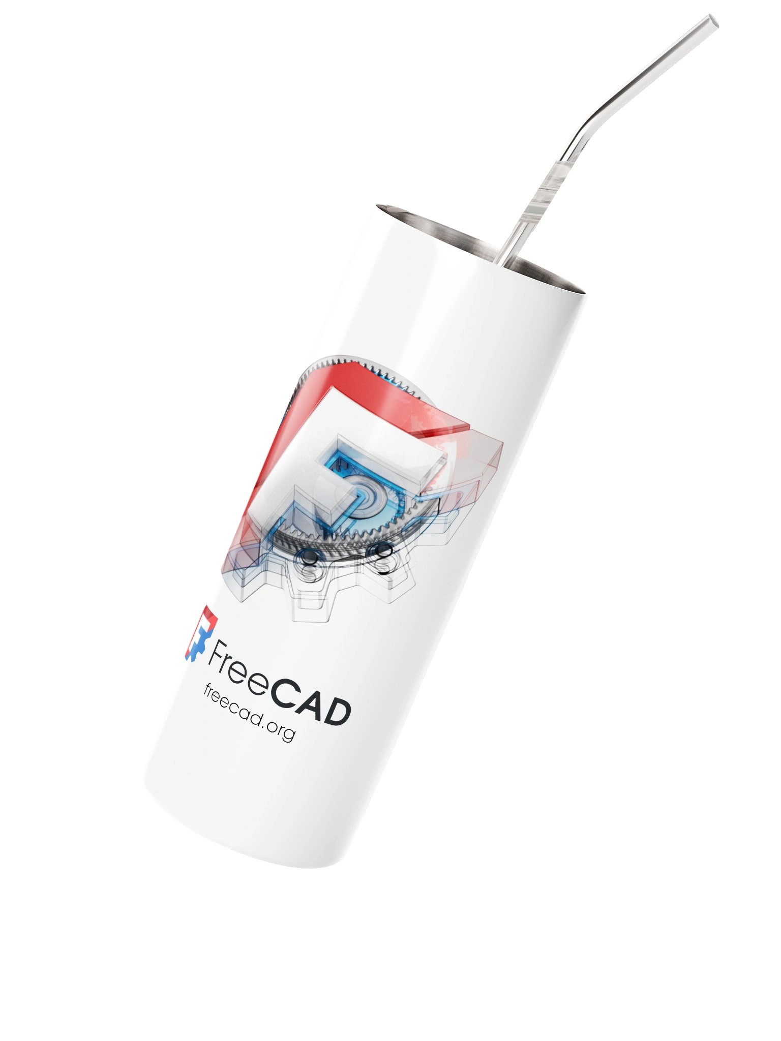 FreeCAD 2026 - Collectible Metal Tumbler - White product image (2)