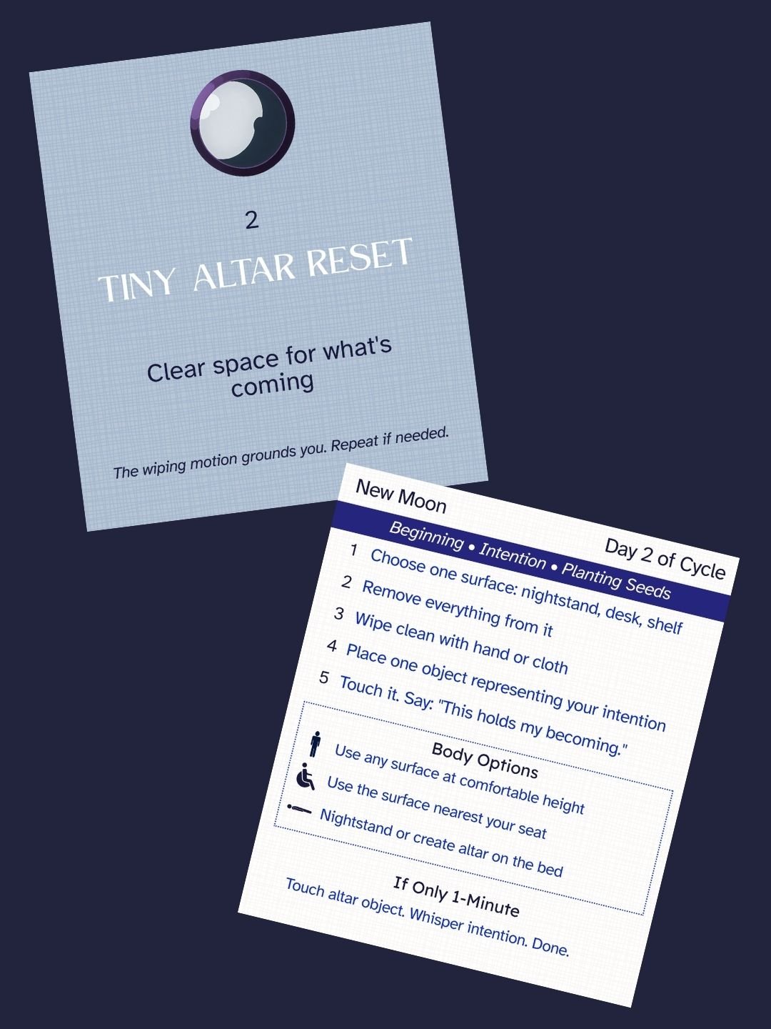 Moon Ritual Cards Printable | 30 Quick Practices for Every Body | ADHD Witch | Neurodivergent Friendly product image (5)