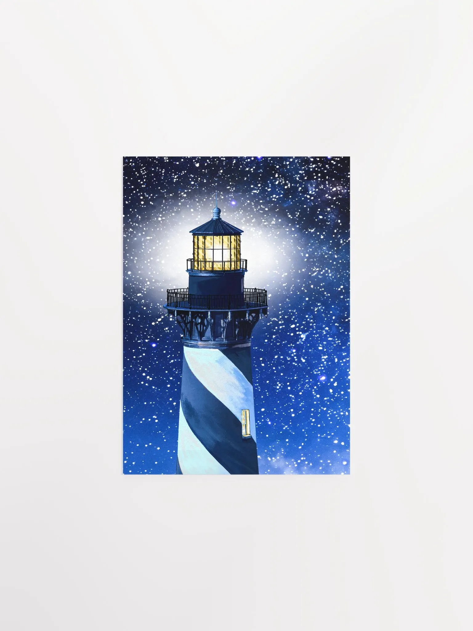 Cape Hatteras Lighthouse At Night - North Carolina Studio Art Print product image (1)
