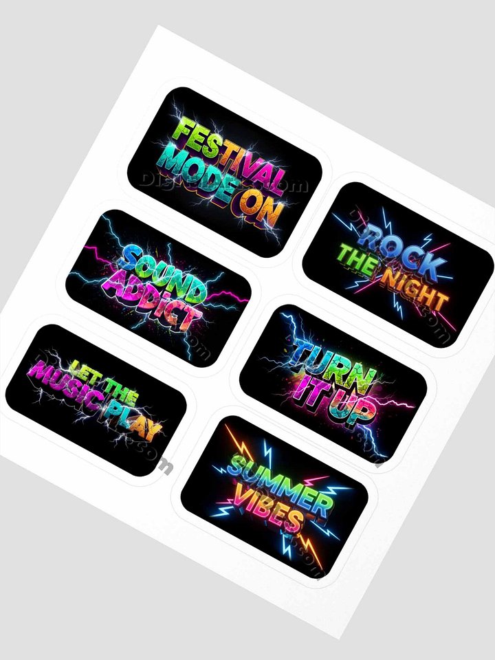 Festival Mode Neon Black Sticker Set product image (2)