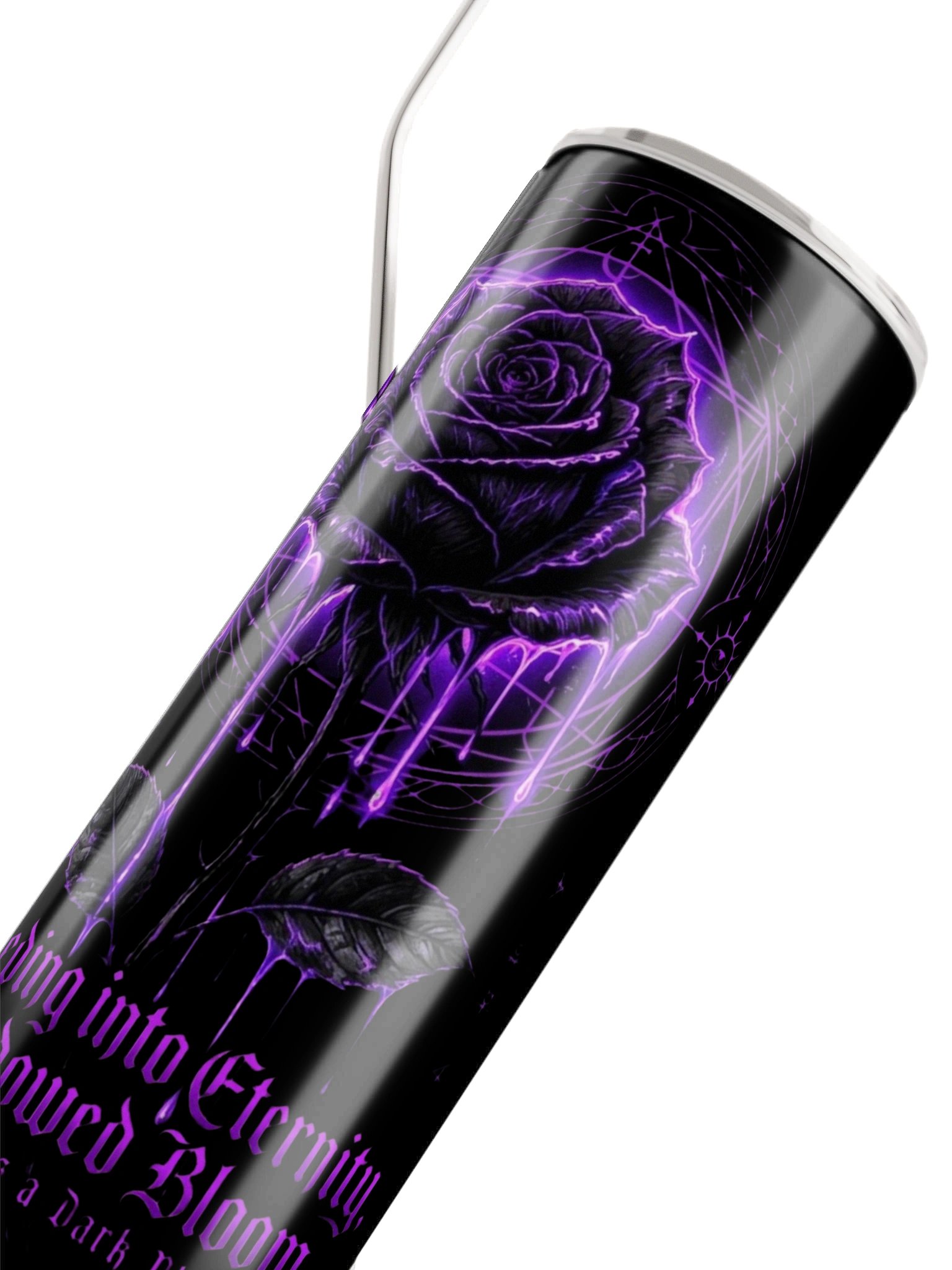 Bleeding Into Eternity: Neon Gothic Rose Tumbler product image (4)