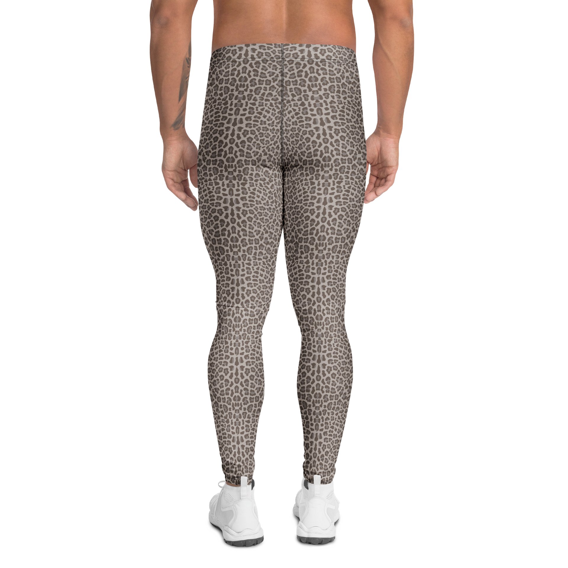 Athletic Men's Leggings Bold Brown Leopard Print product image (2)