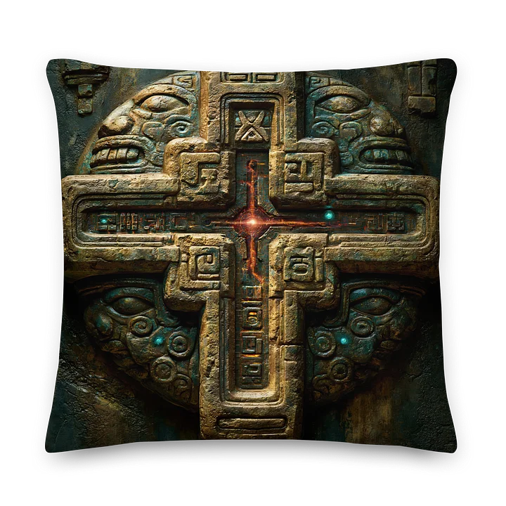 Solar Relay Seal I — Ancient Machine Relic Cushion Cover 22x22 product image (1)