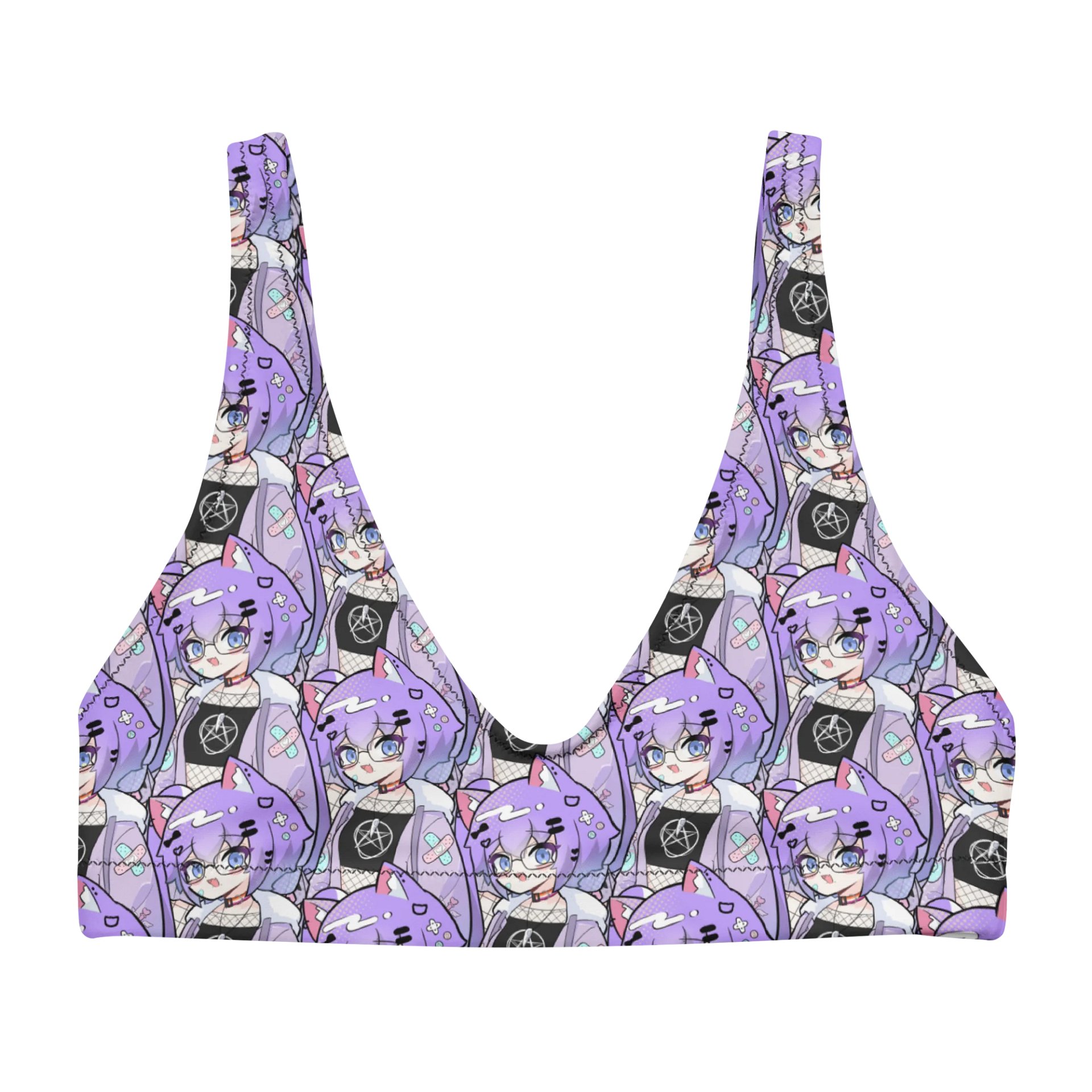 ZaynaKitty Pattern Bikini Top product image (1)