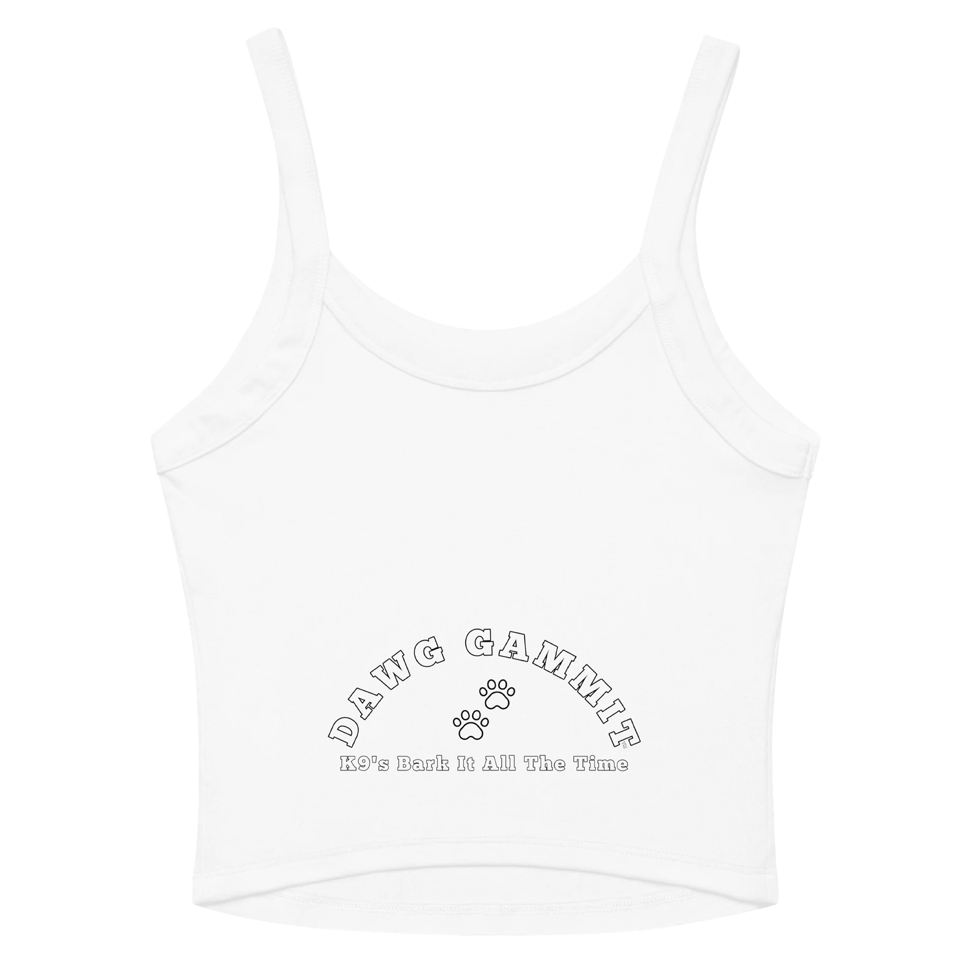 DAWG GAMMIT™ Female Yorkshire Terrier Racer White Tank Top product image (4)