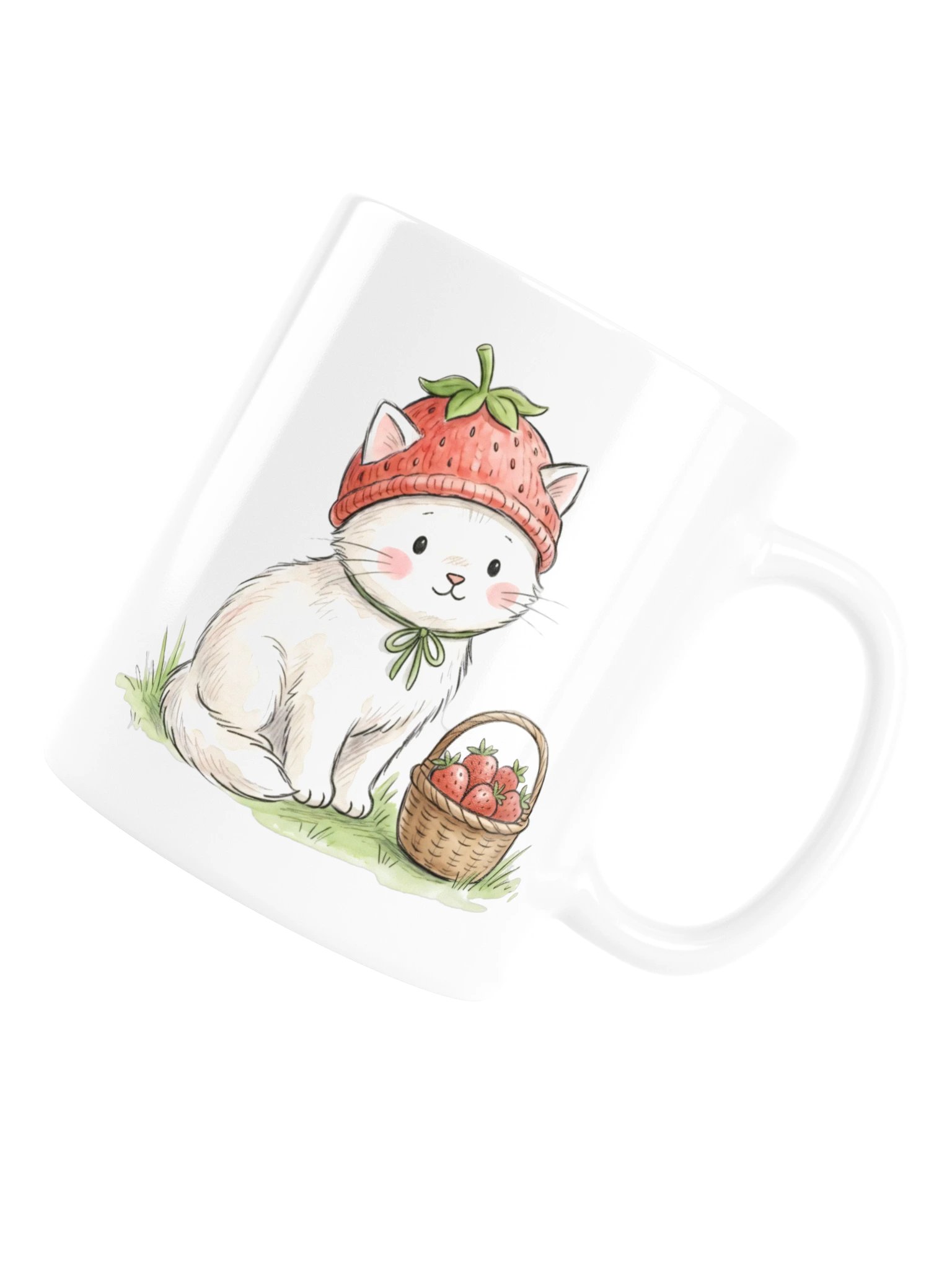 Strawberry Hat Kitten Mug product image (6)
