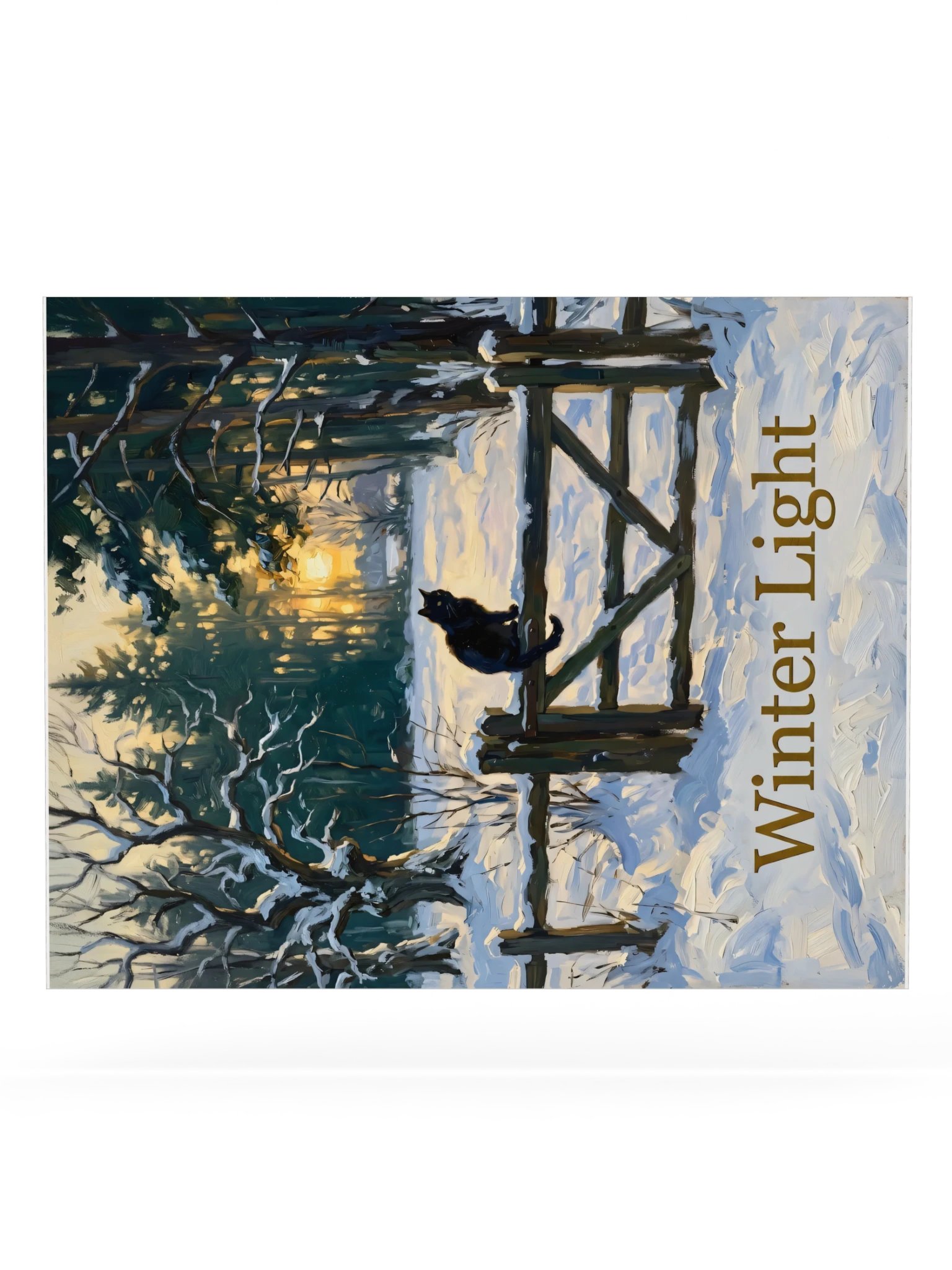 Winter Fence Cat Poster product image (20)