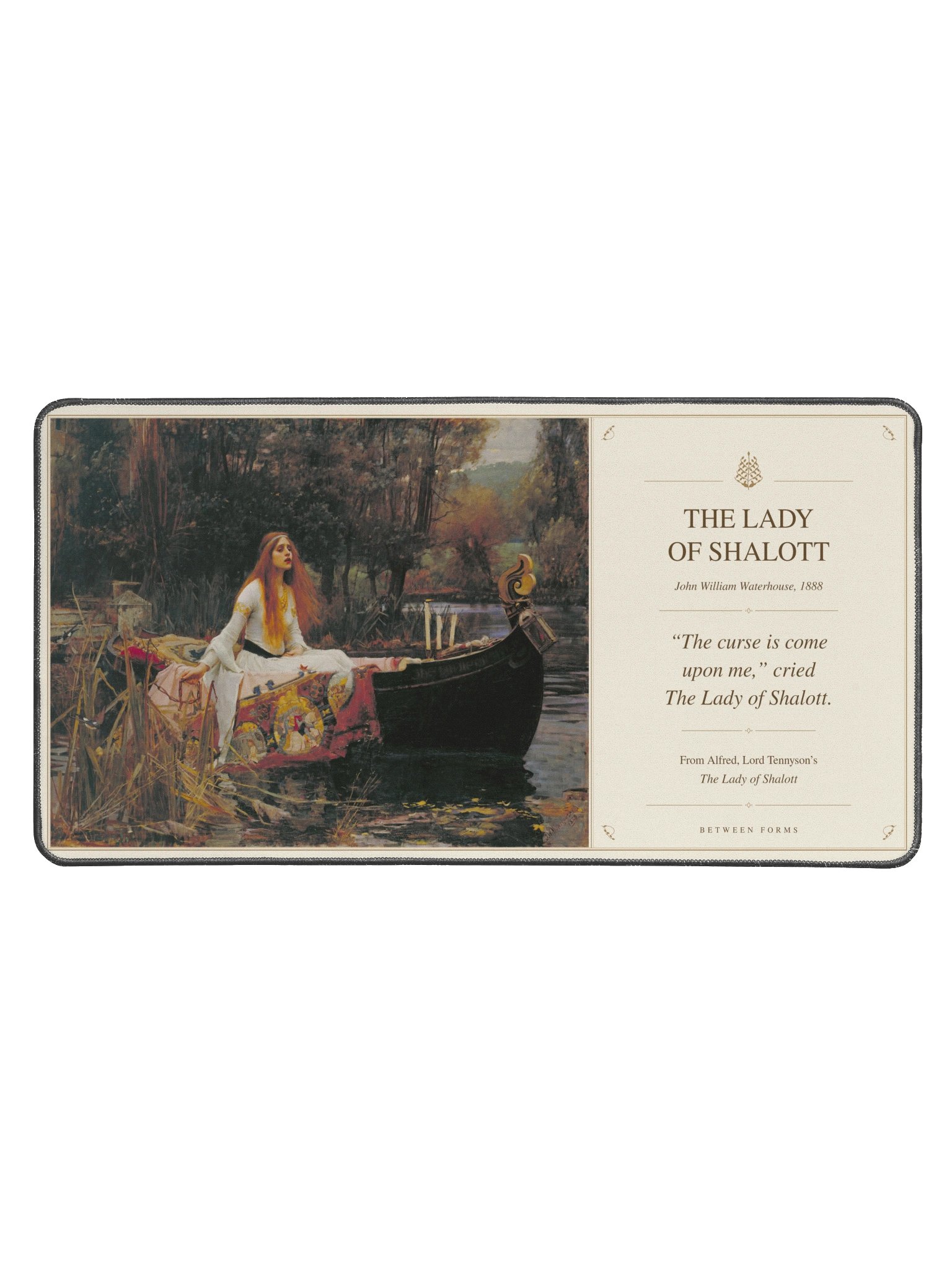 John William Waterhouse – The Lady of Shalott – Victorian Broadside Desk Mat product image (1)