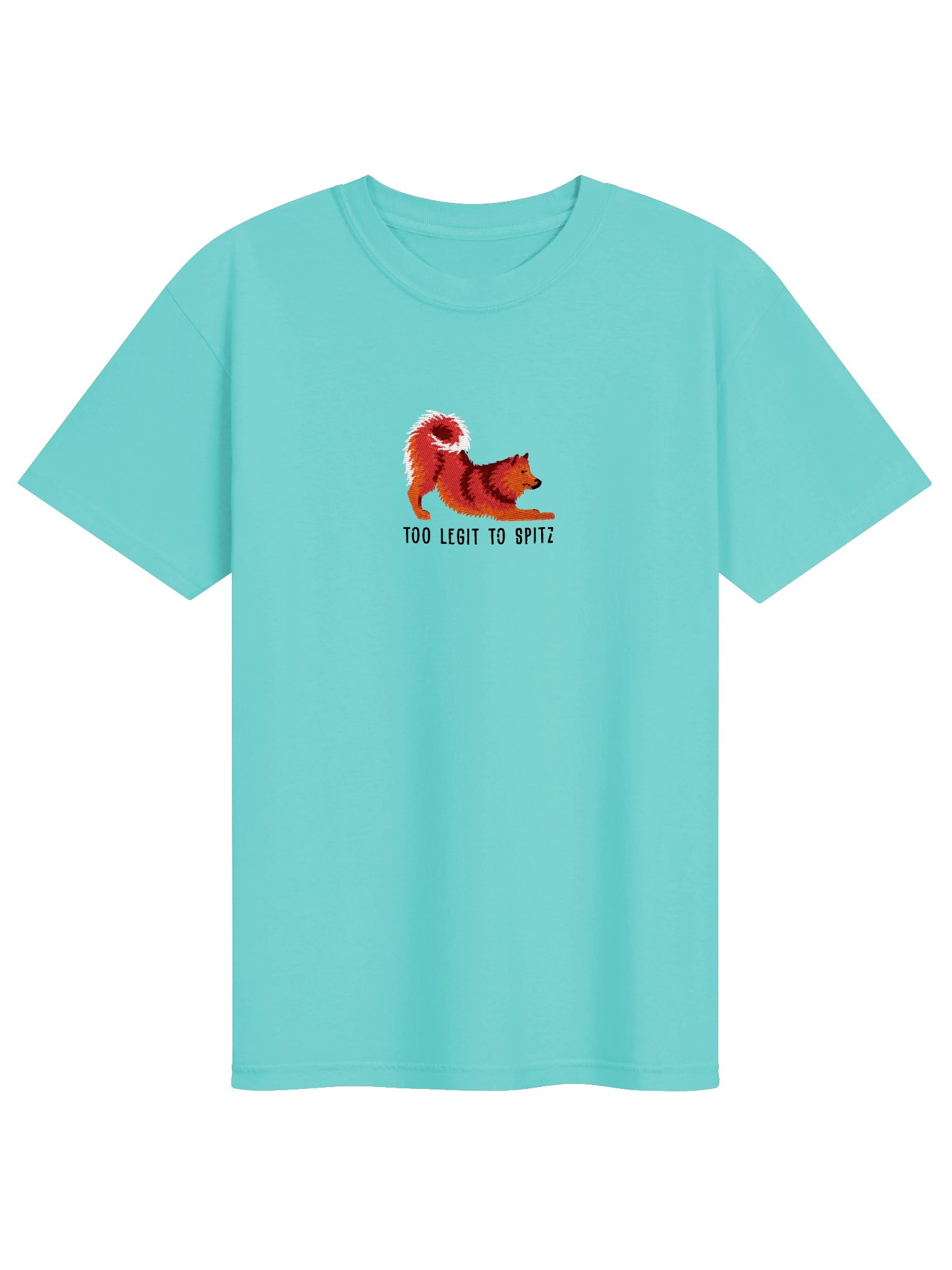Too Legit to Spitz T-Shirt(Embroidered) of a Finnish Spitz(Red) product image (25)