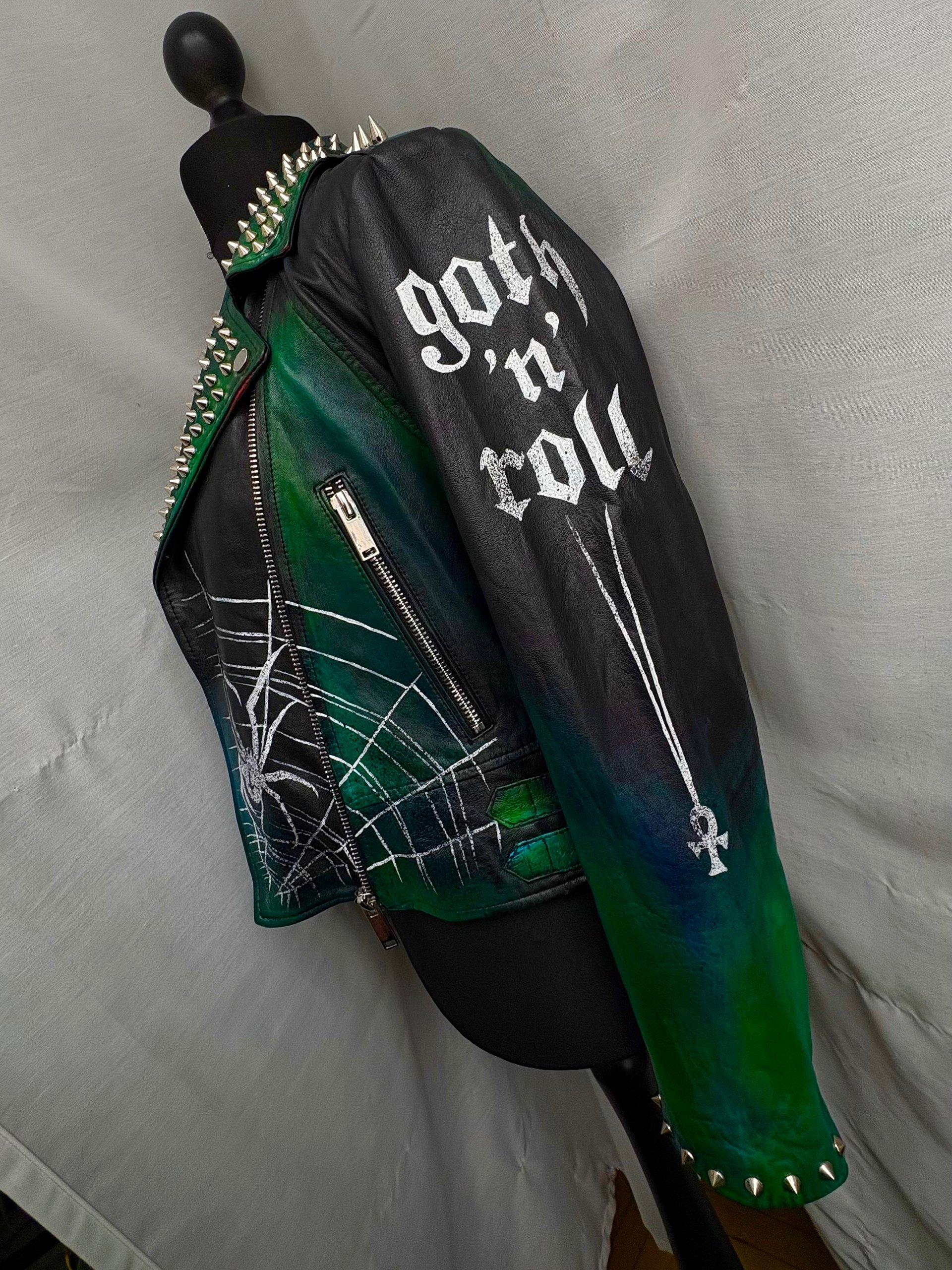 The 69 Eyes Custom Hand-Painted Leather Jacket – Helsinki Vampires Edition- Size S/M product image (7)
