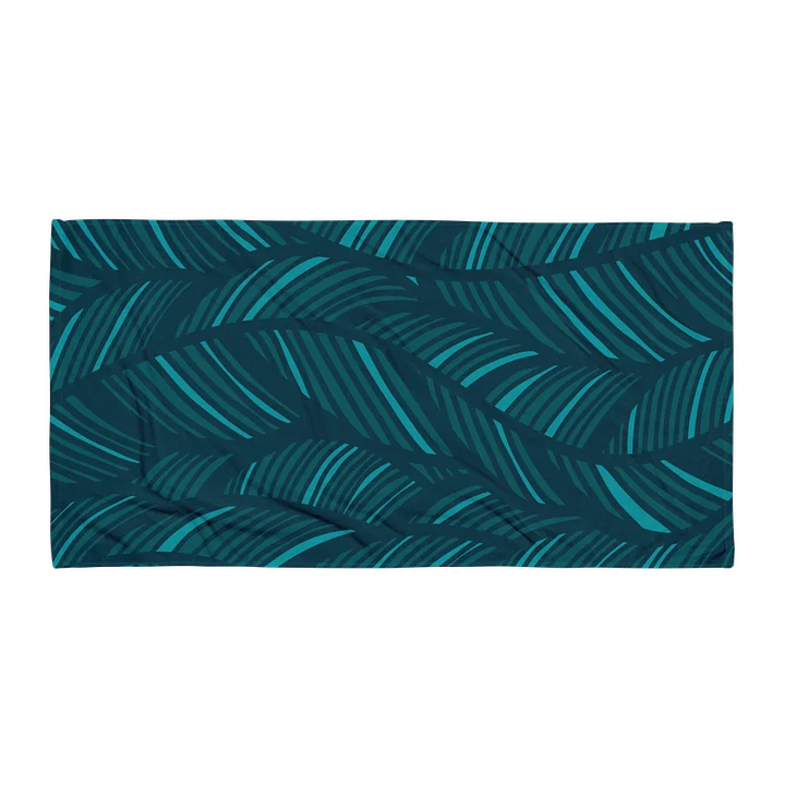 Teal Wave Abstract Beach Towel product image (1)