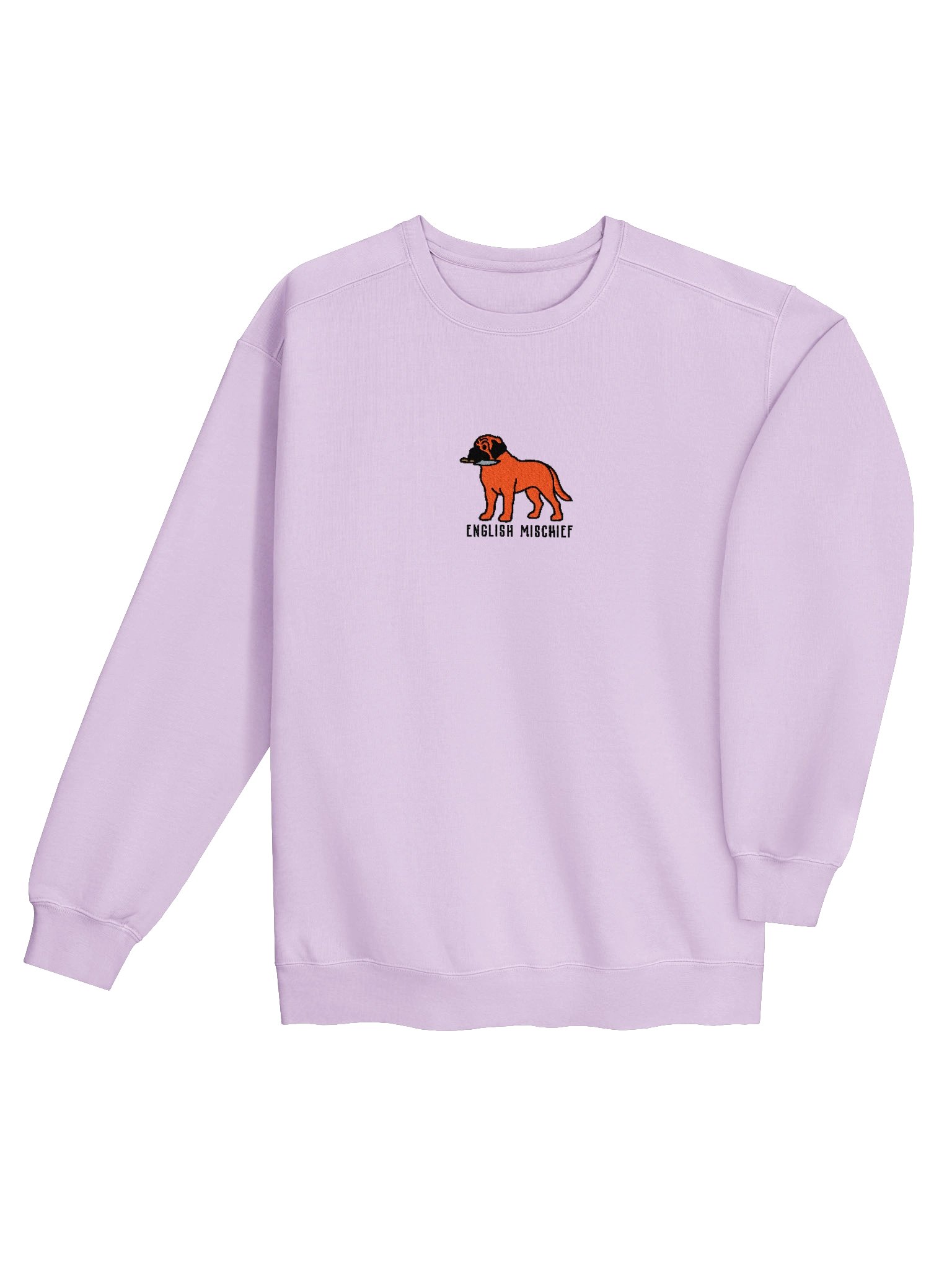 English Mischief Funny Chibi-Style Embroidered Premium Sweatshirt for English Mastiff(Red) Owners product image (4)