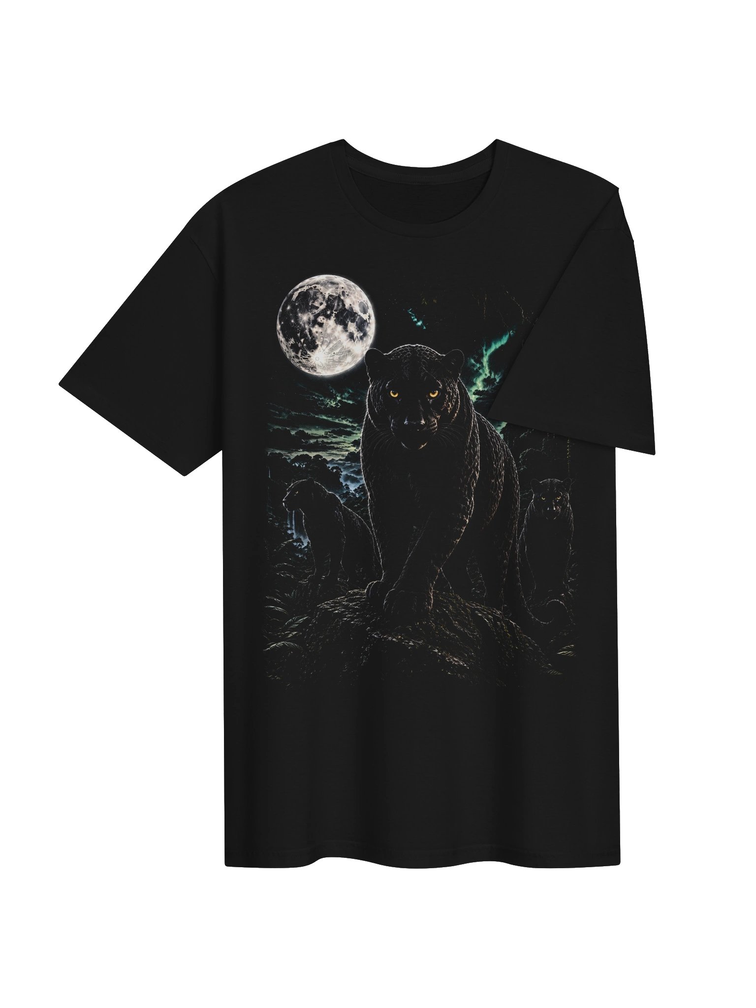 Black Panther Howling Moon Tshirt | Legendary Wildlife Shirt product image (4)