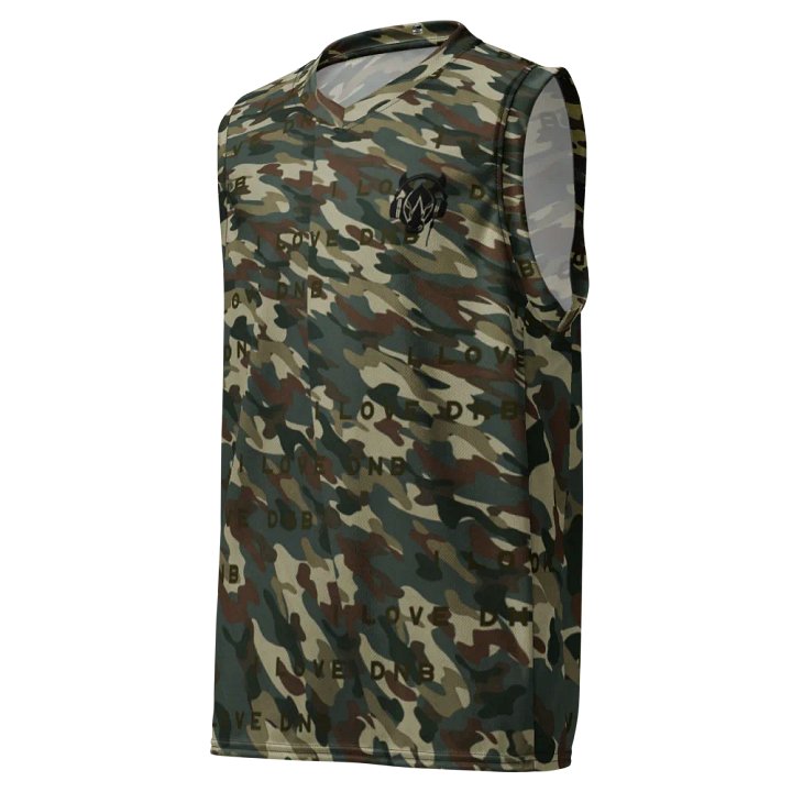 I Love DNB Camo Basketball Jersey product image (1)