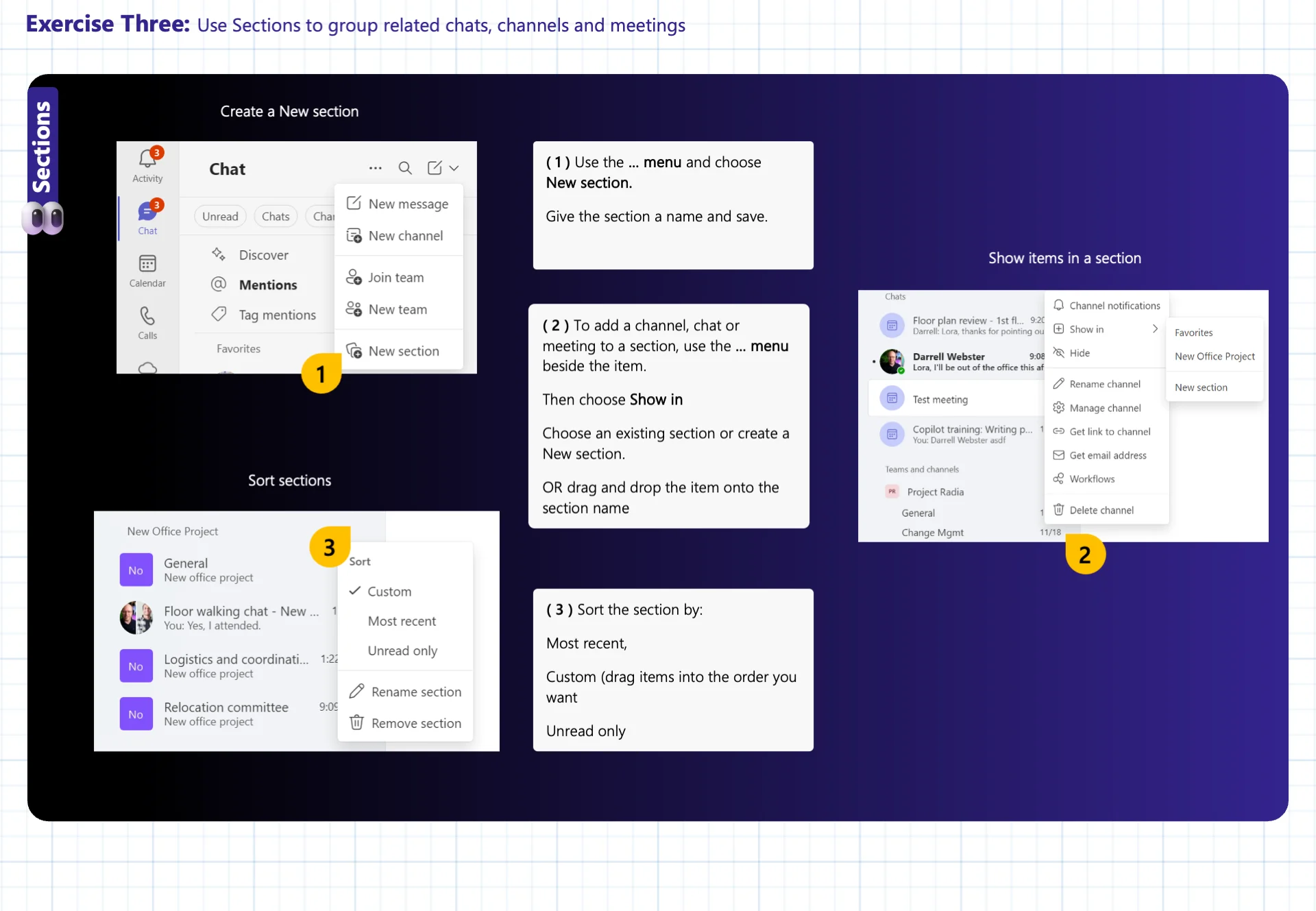 How to use Teams combined chats and channels - Workout Card product image (3)
