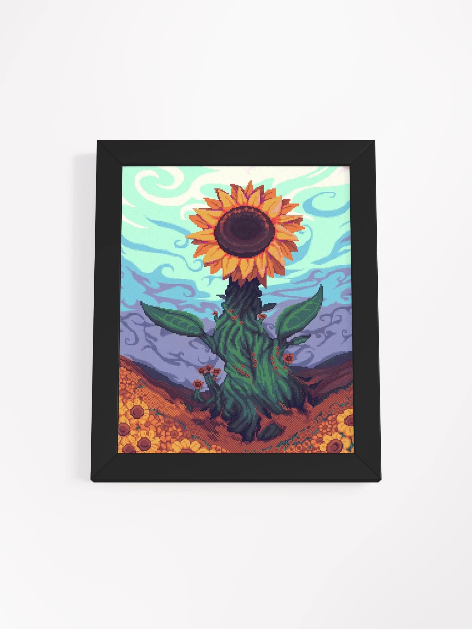 Sunflower Hills Pixel Art Framed Poster product image (3)
