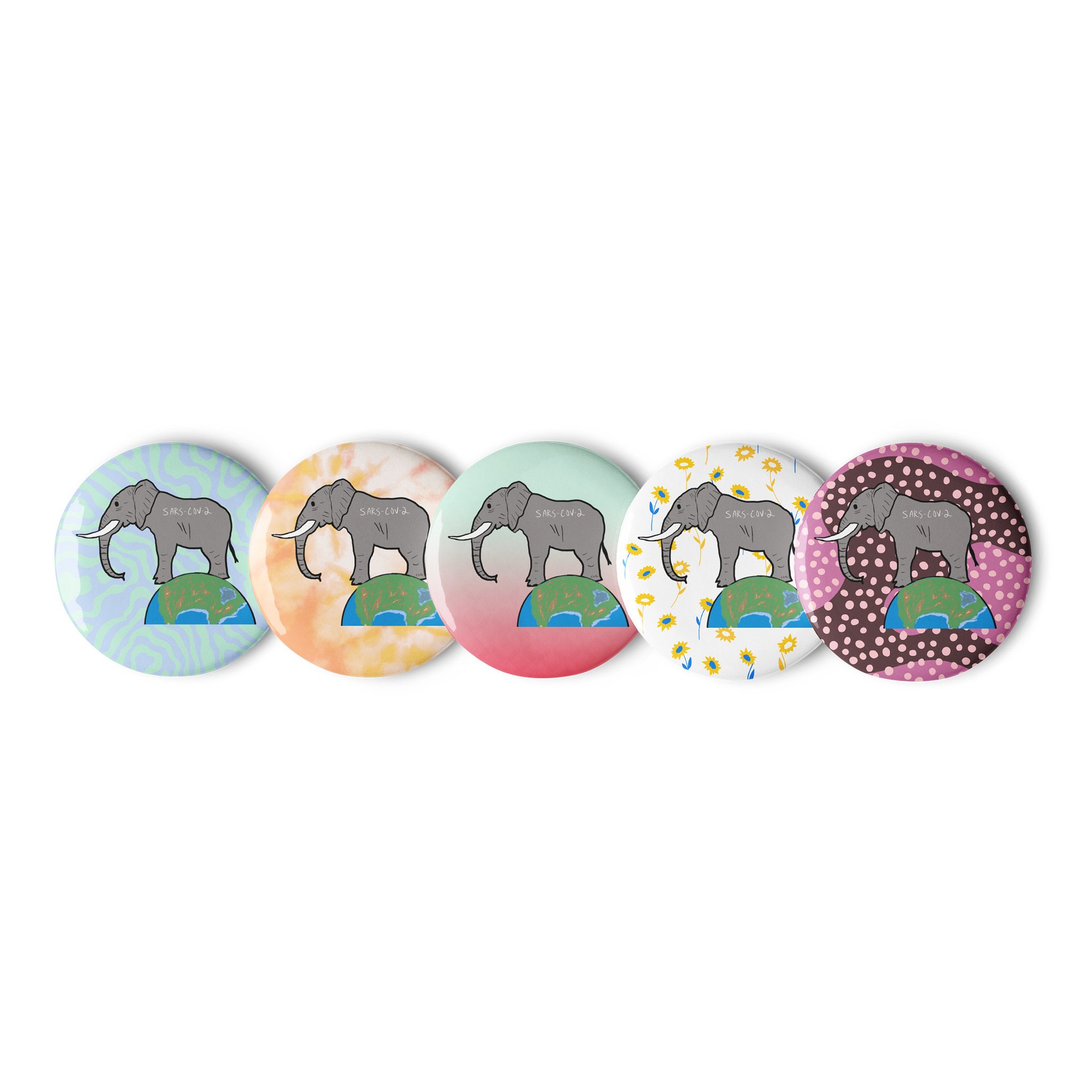 Elephant In The Room (Covid) button product image (1)