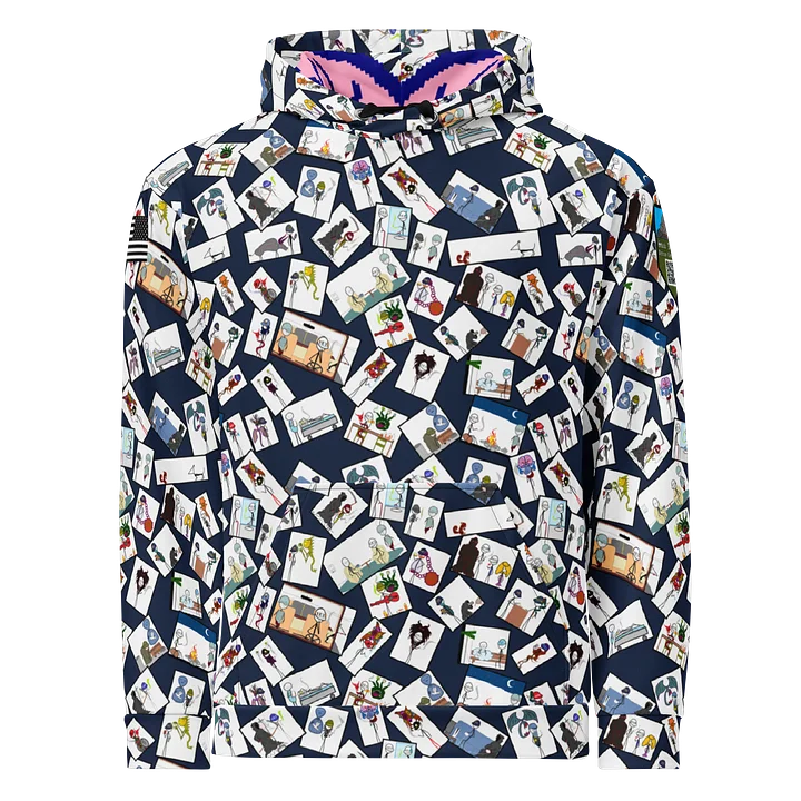 Stick Vet Comic Pannels Hoodie DkBlu product image (1)
