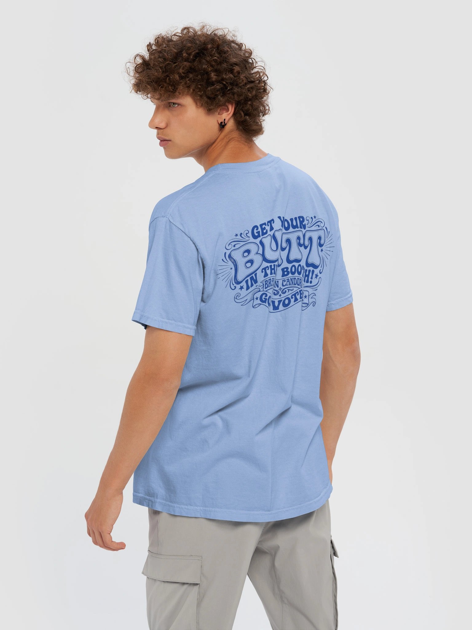 Brazen Candor – Get Your Butt in the Booth! Classic Tee - Light Blue - Vote Blue product image (4)