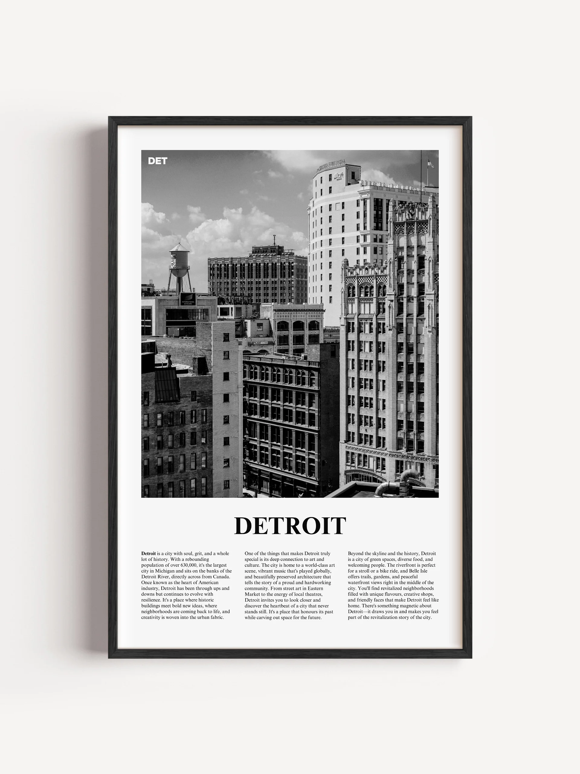 Detroit 03 Newspaper Poster | Framed product image (1)