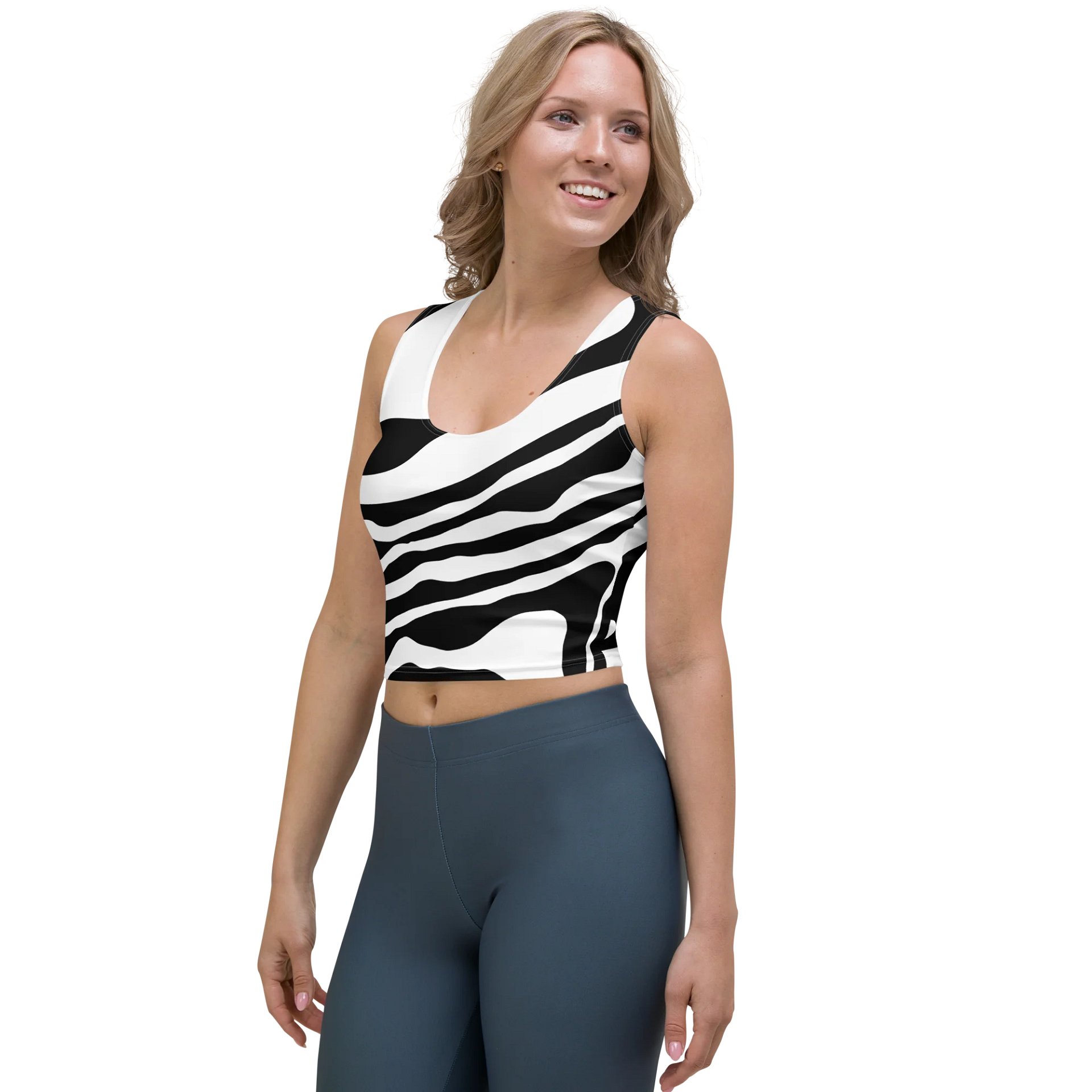 Psychedelic Swirl All-Over Crop Top product image (3)