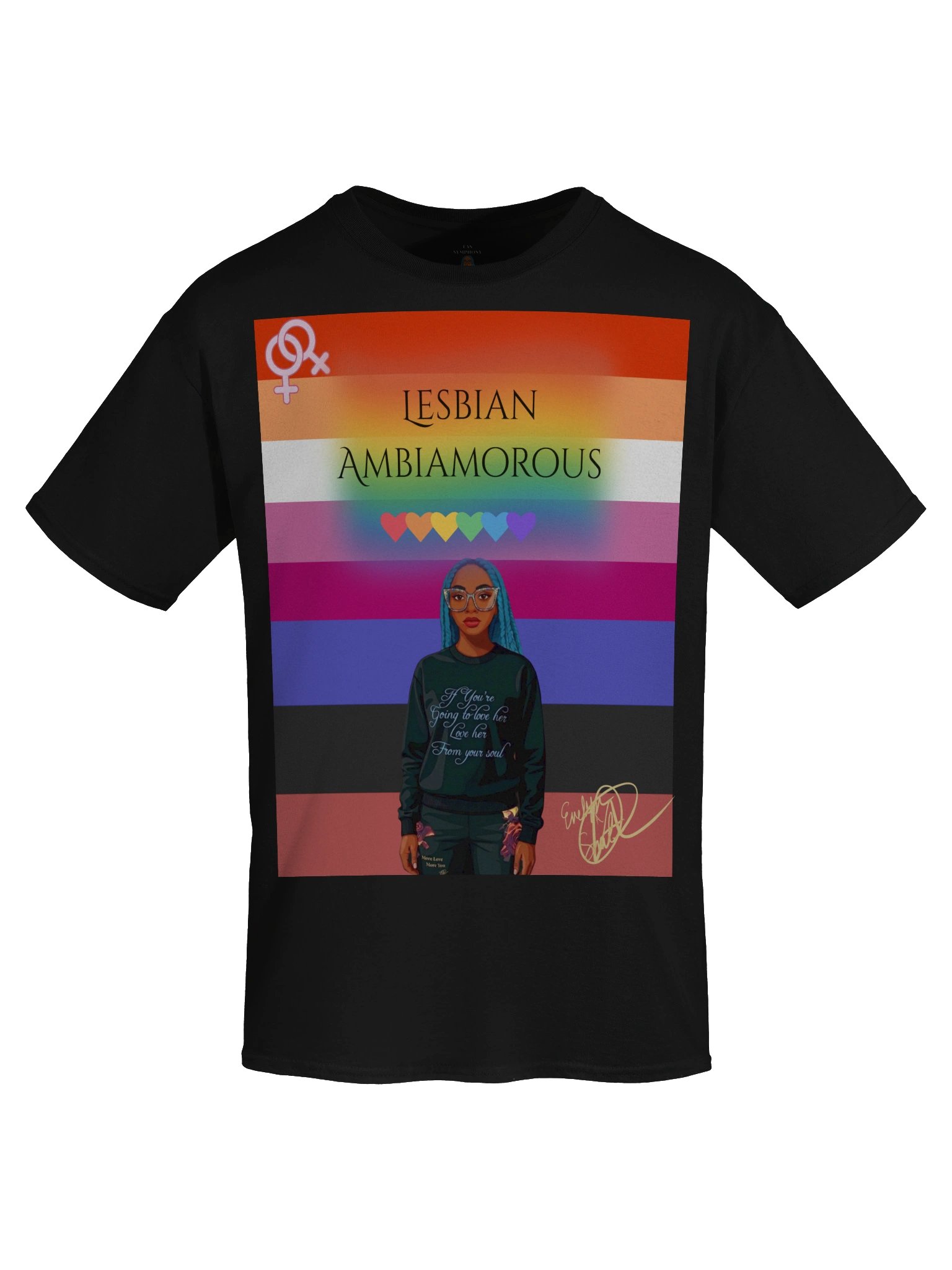 Lesbian Ambiamorous Pride Rainbow Tee product image (5)