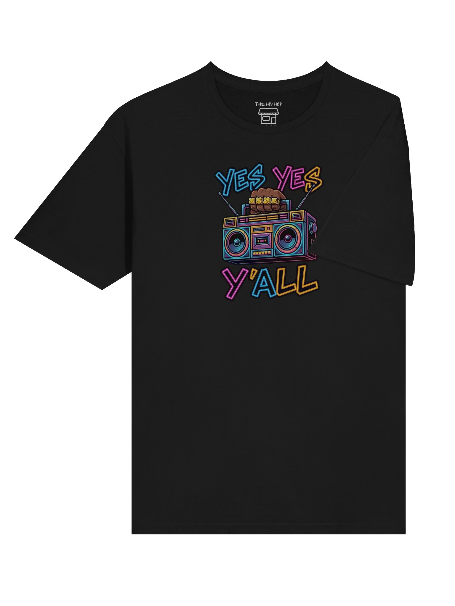 Yes Yes Y’all Boombox Hip Hop T-Shirt – Neon Graffiti Rap Tee product image (8)