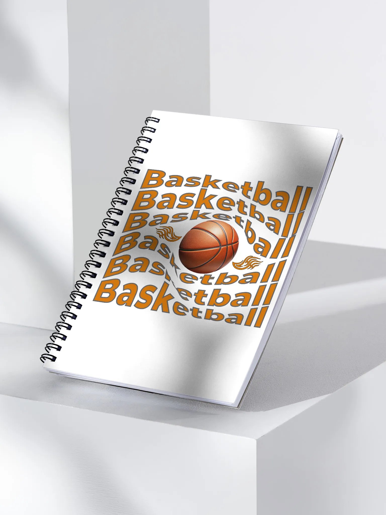 Swirl Basketball Spiral Notebook product image (3)