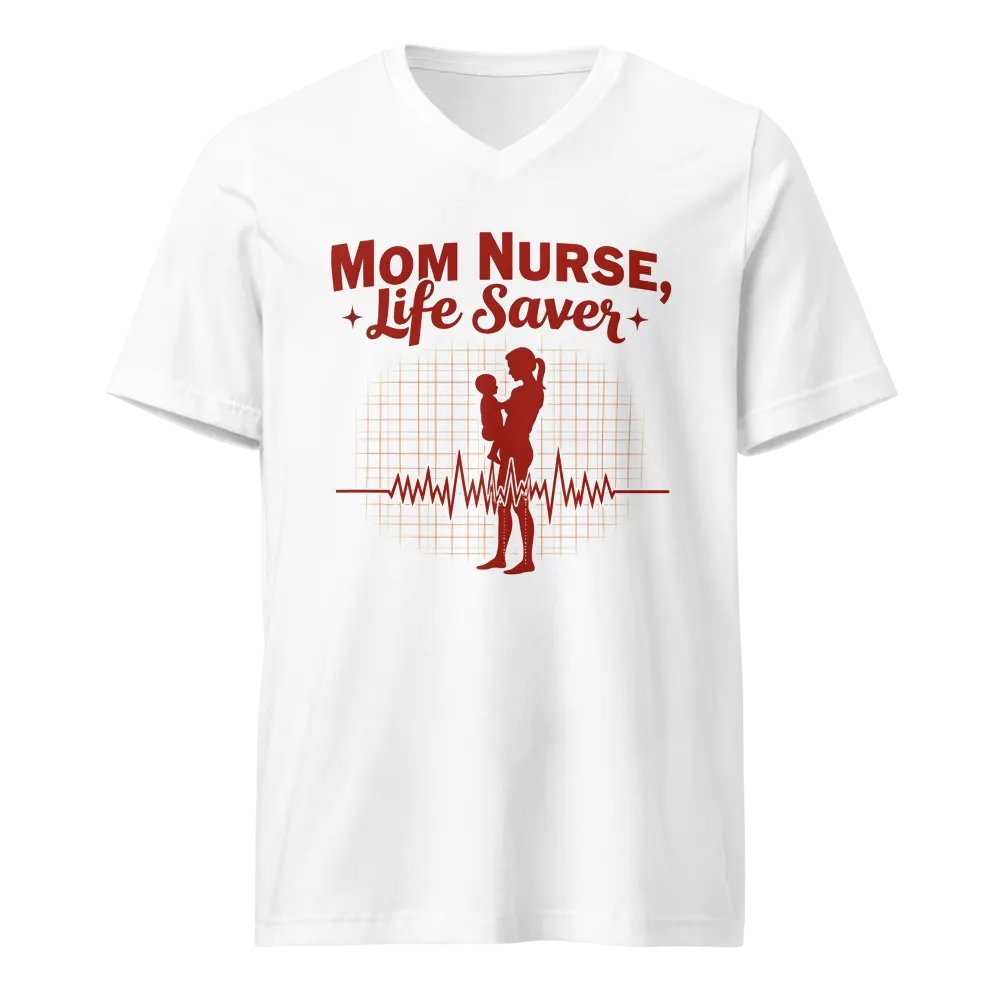 Life Saver Mom Nurse V-Neck Tee product image (5)