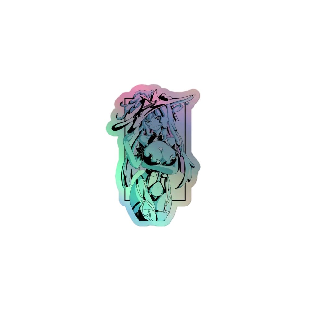 Waifu Cup Holo Sticker: Monochrome Ver. product image (1)