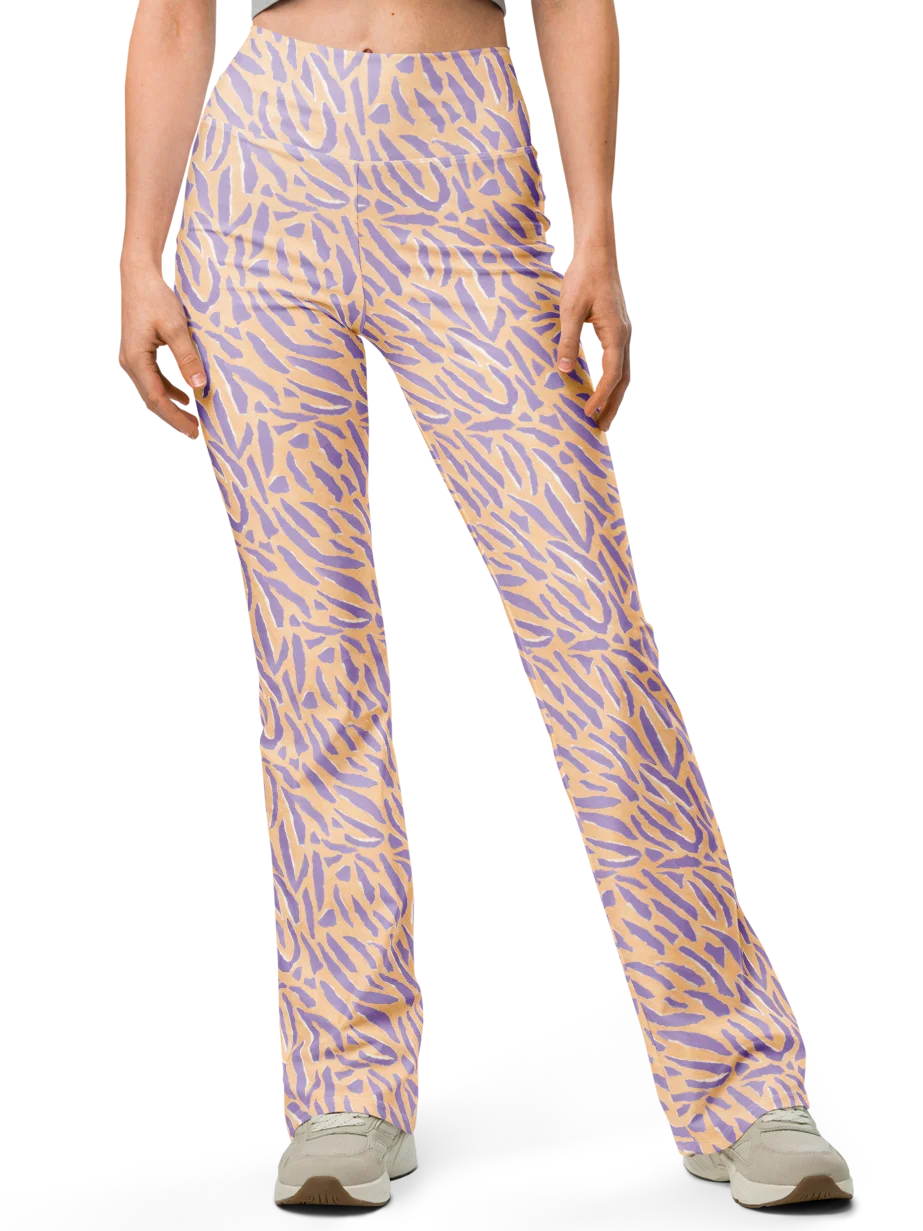 "Animal Stripe" Print Flare Leggings product image (1)