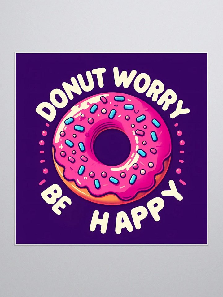 Donut Worry Be Happy Sticker Set product image (3)