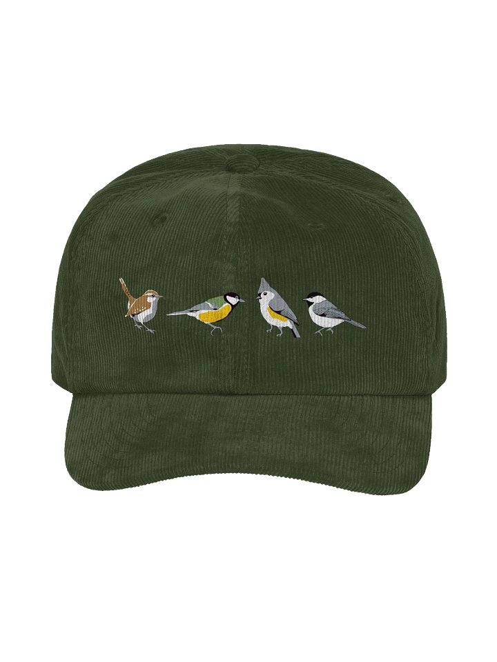 Backyard Birding DTF Printed Corduroy Hat | Carolina Wren, Great Tit, Tufted Titmouse & Chickadee product image (17)