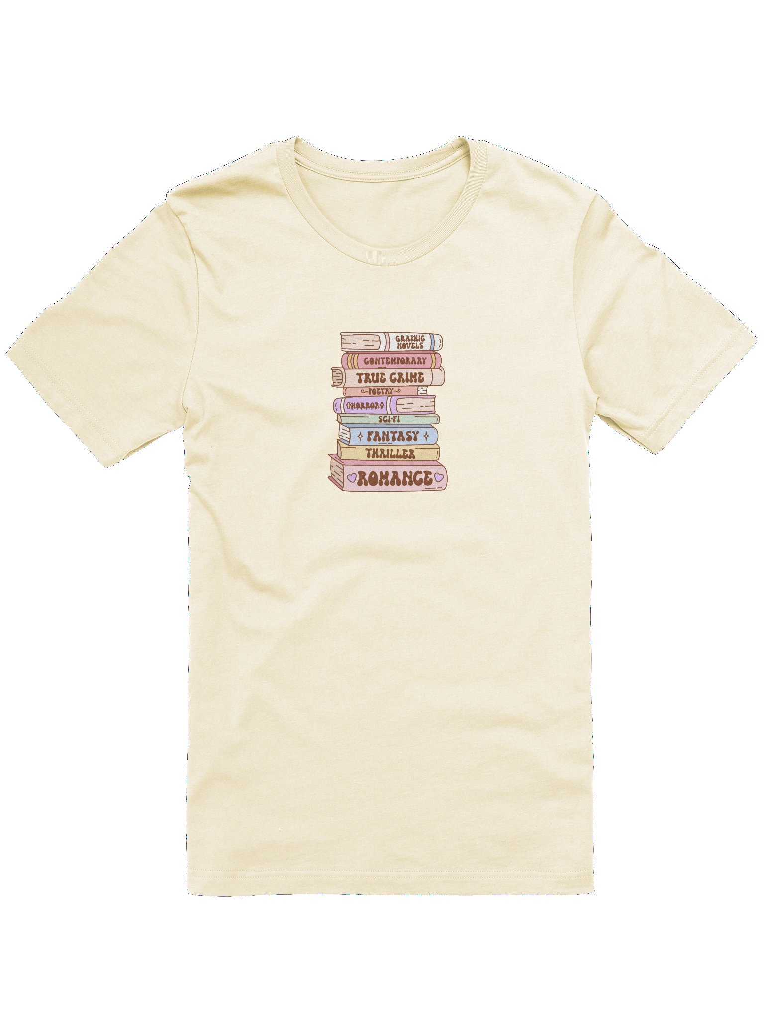 Genre Stack Unisex T-Shirt | Book Lover Literary Reader Vintage Character Tee product image (97)