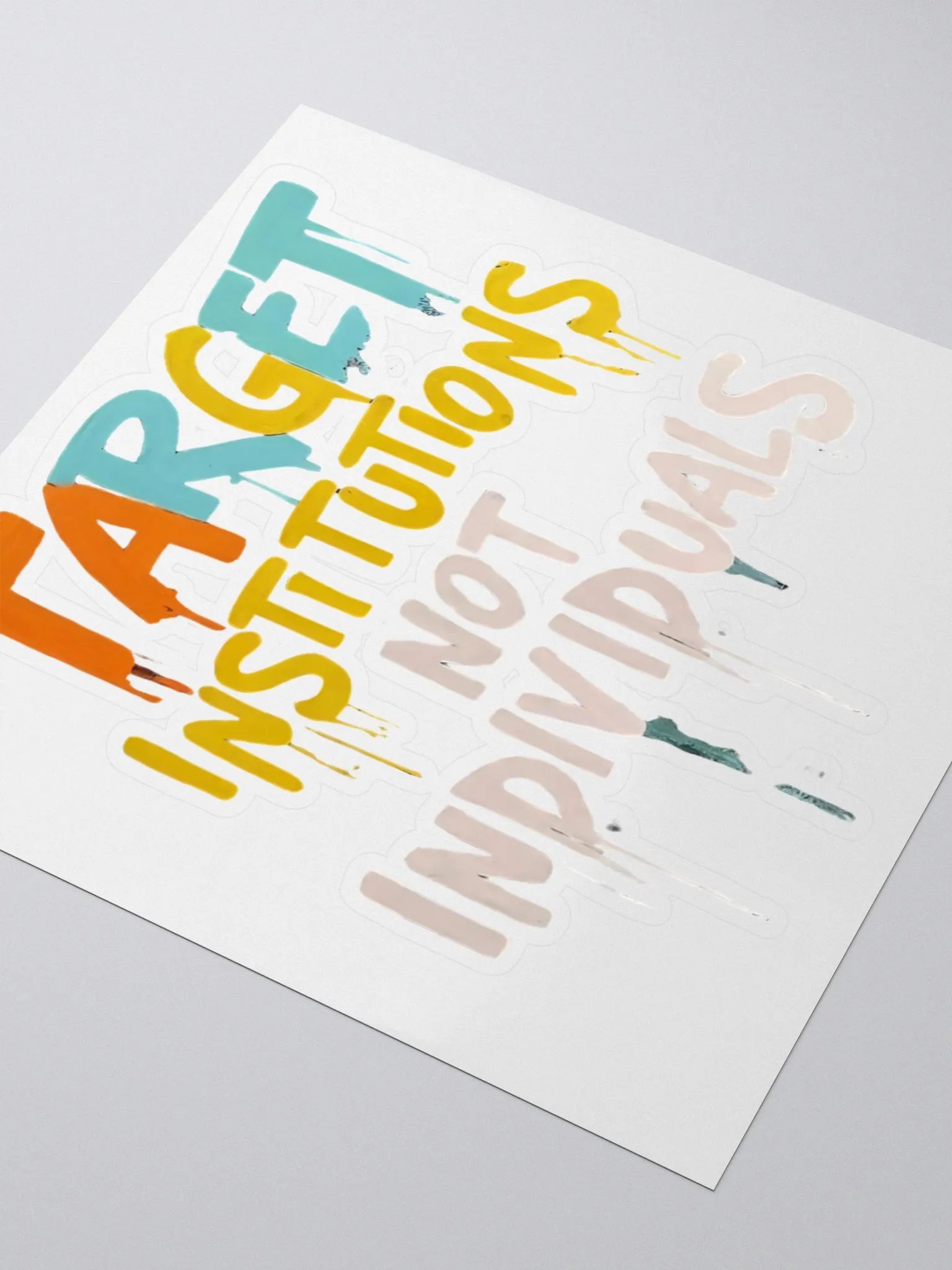 'Target Institutions Not Individuals' @balajis Laptop Grade Stickers (ORIGINALS x @tuojilau) product image (3)