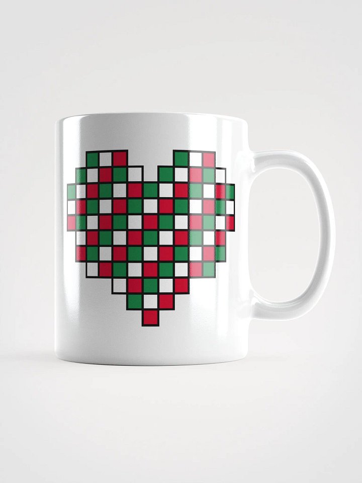 Candy Cane Heart White Glossy Mug product image (2)
