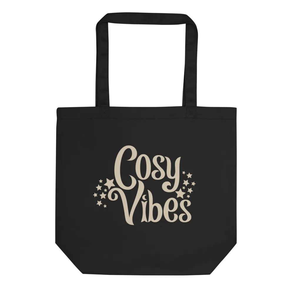 Cosy Vibes Eco Cotton Tote Bag - Black product image (1)