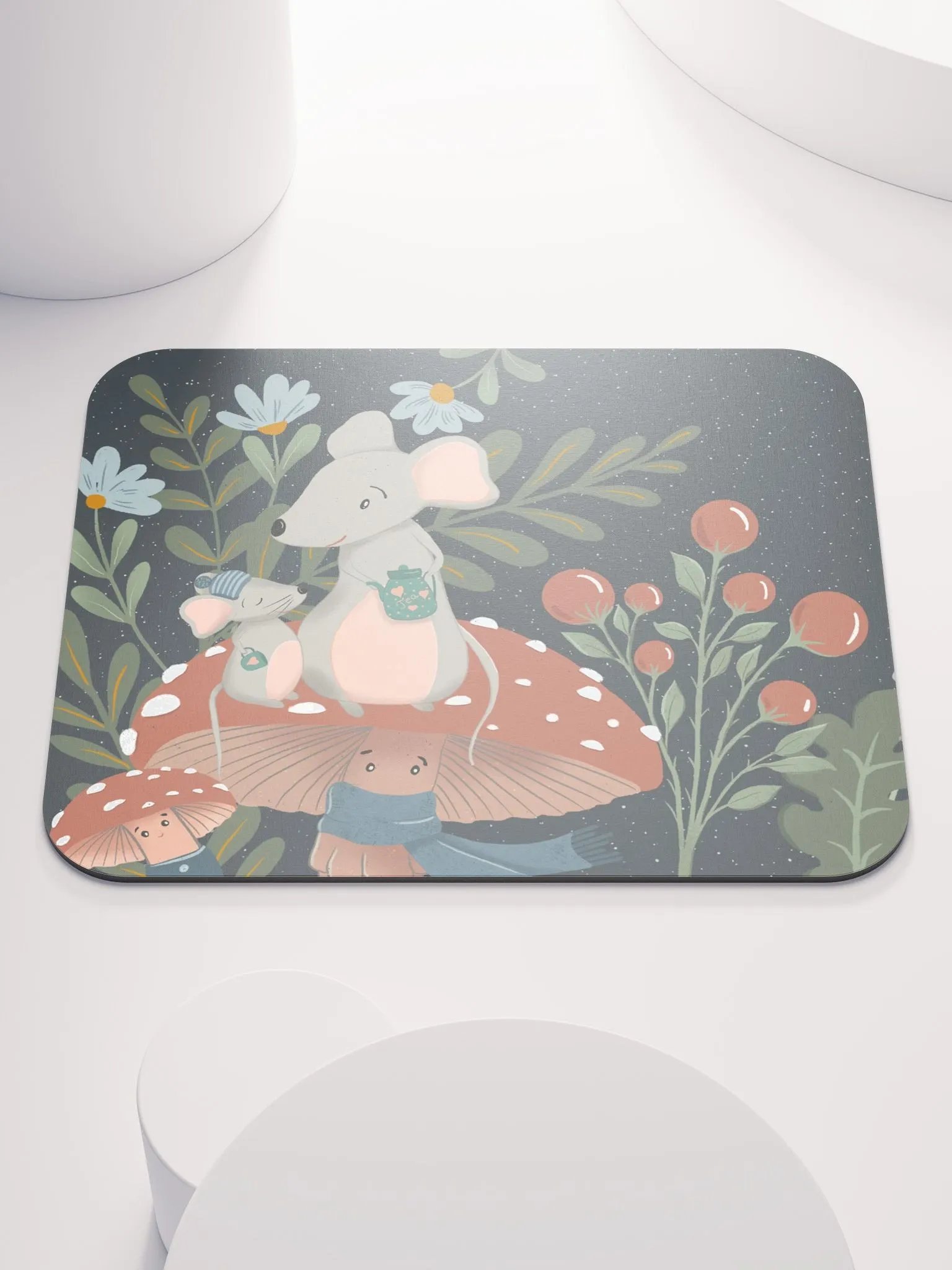Moonlit Forest Love Mouse Pad product image (1)