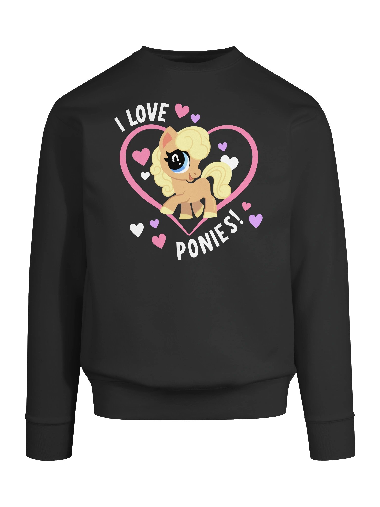 I Love Ponies Sweatshirt (dark) product image (9)