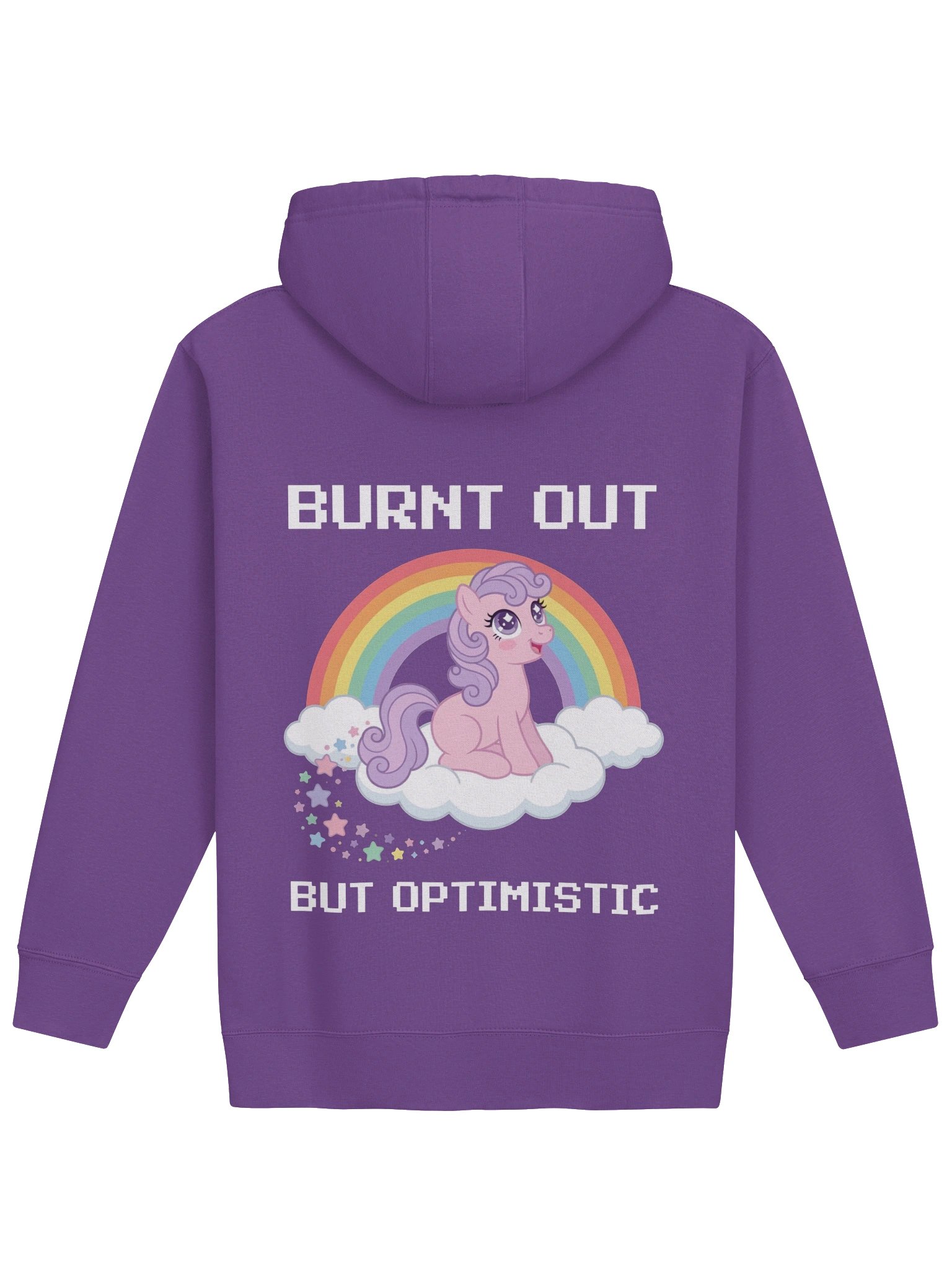 Burnt Out But Optimistic Unicorn Unisex Hoodie product image (1)