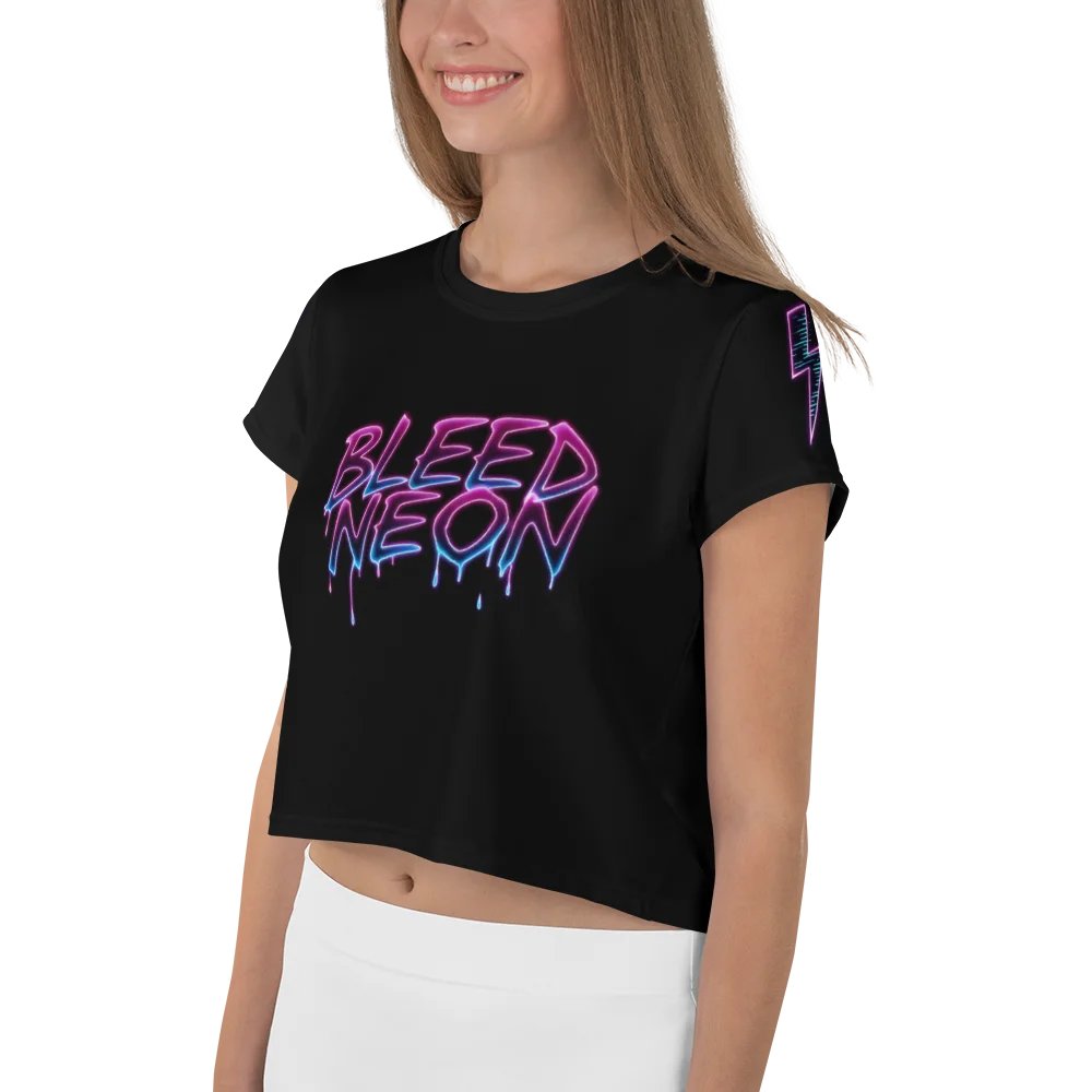 Bleed Neon Crop Graphic Tee product image (3)
