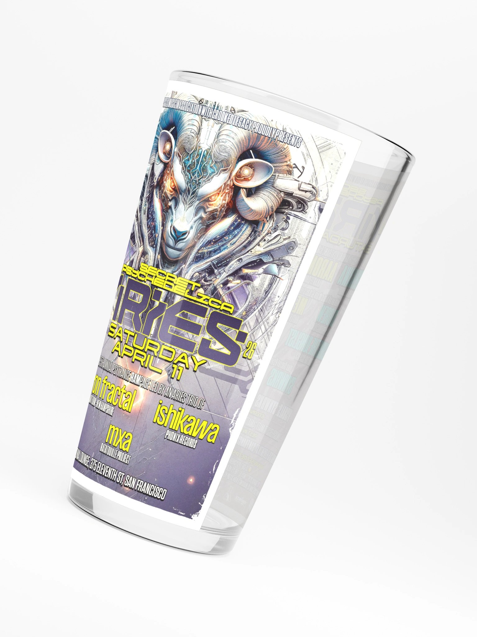 Aries 2026 Shaker Pint Glass product image (4)