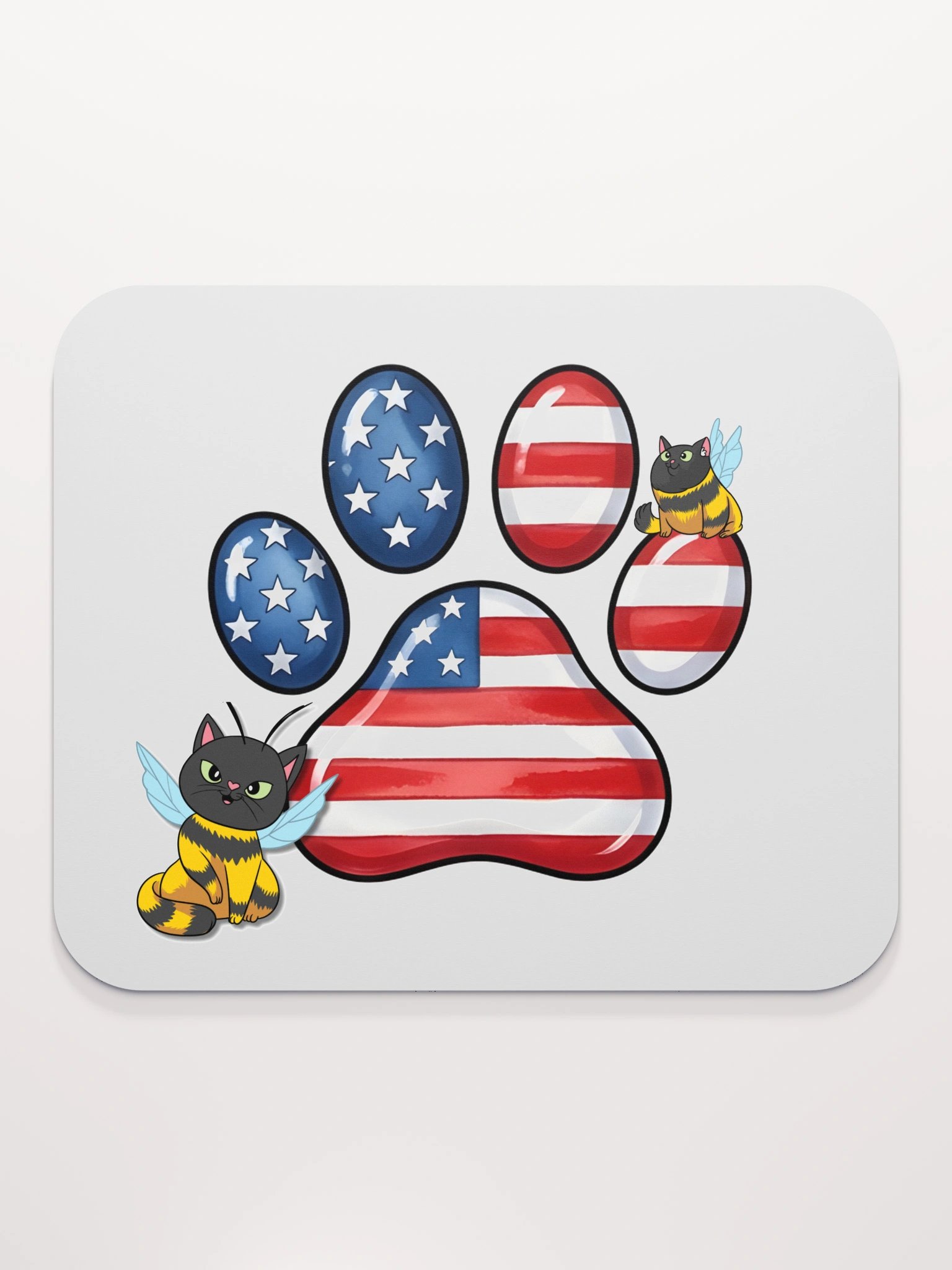 Patriotic Paw Print Mouse Pad product image (2)