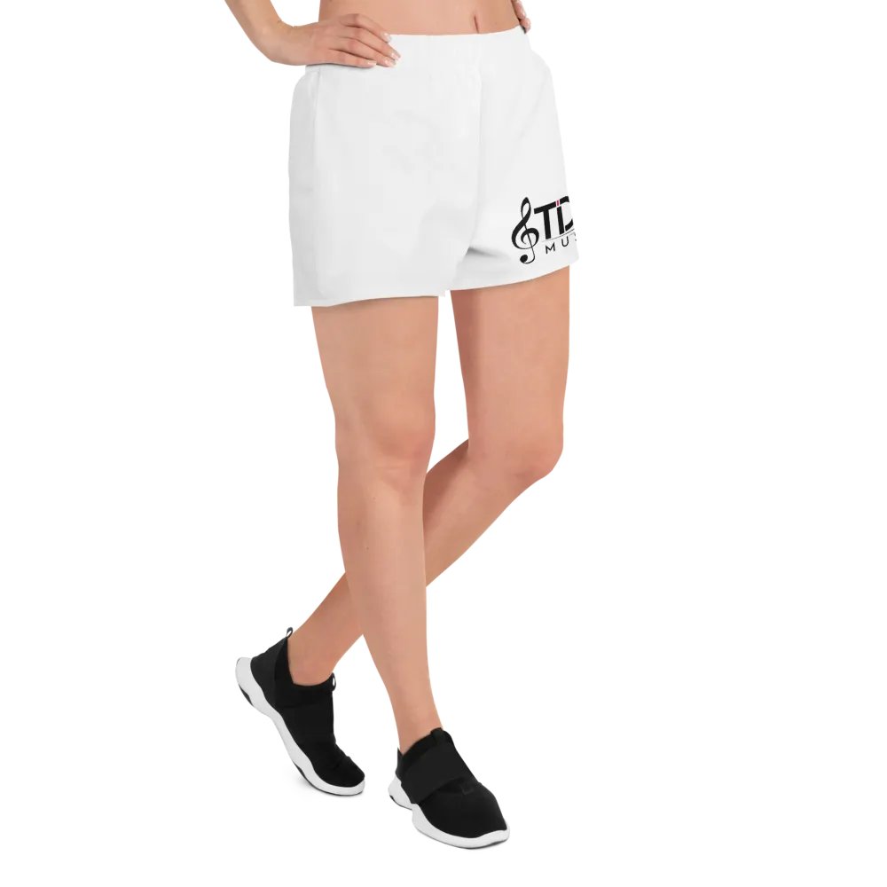 TDS Music Unisex Athletic Shorts - Exclusive Musical Design, White, Lightweight product image (9)