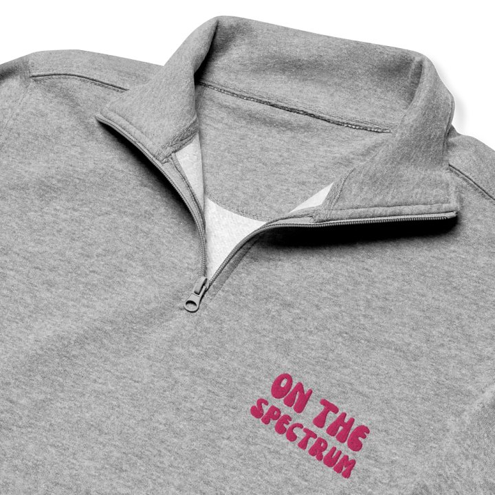 ON THE SPECTRUM (pink) embroidered quarter zip product image (7)