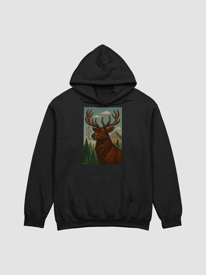 Elk with a Cig Print hoodie product image (4)